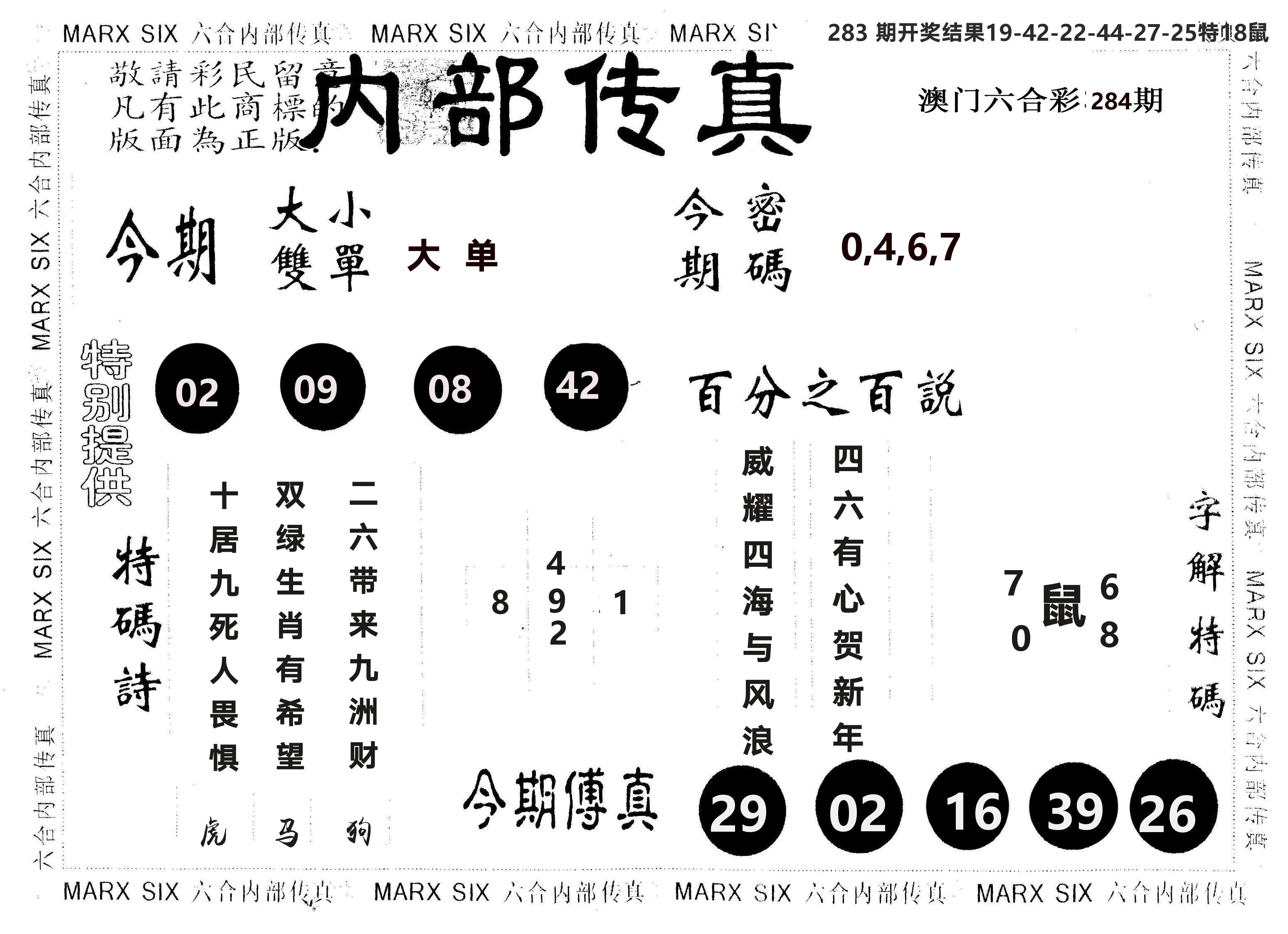 另版内部传真 第284期