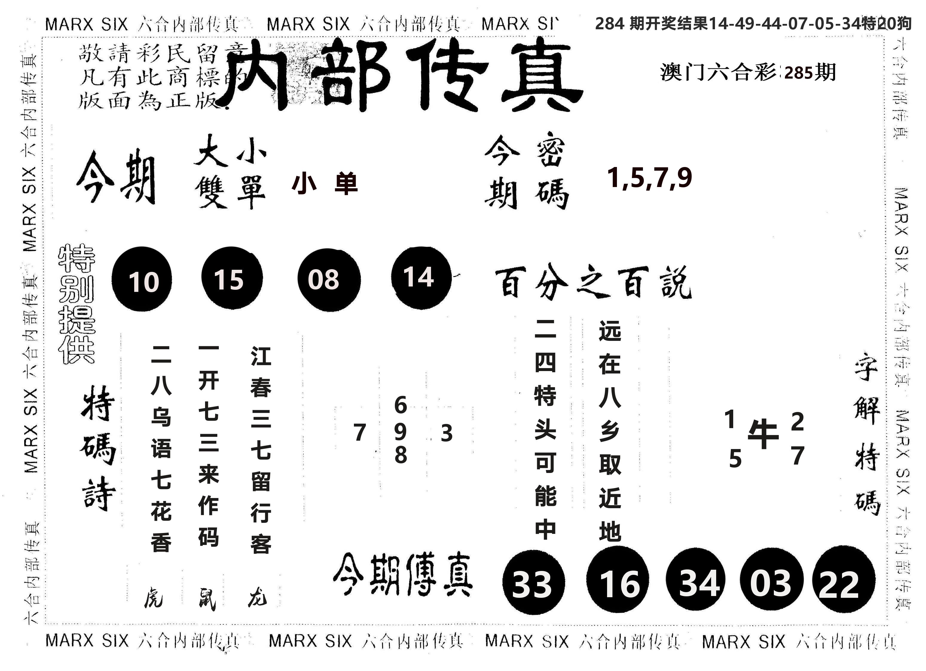 另版内部传真 第285期