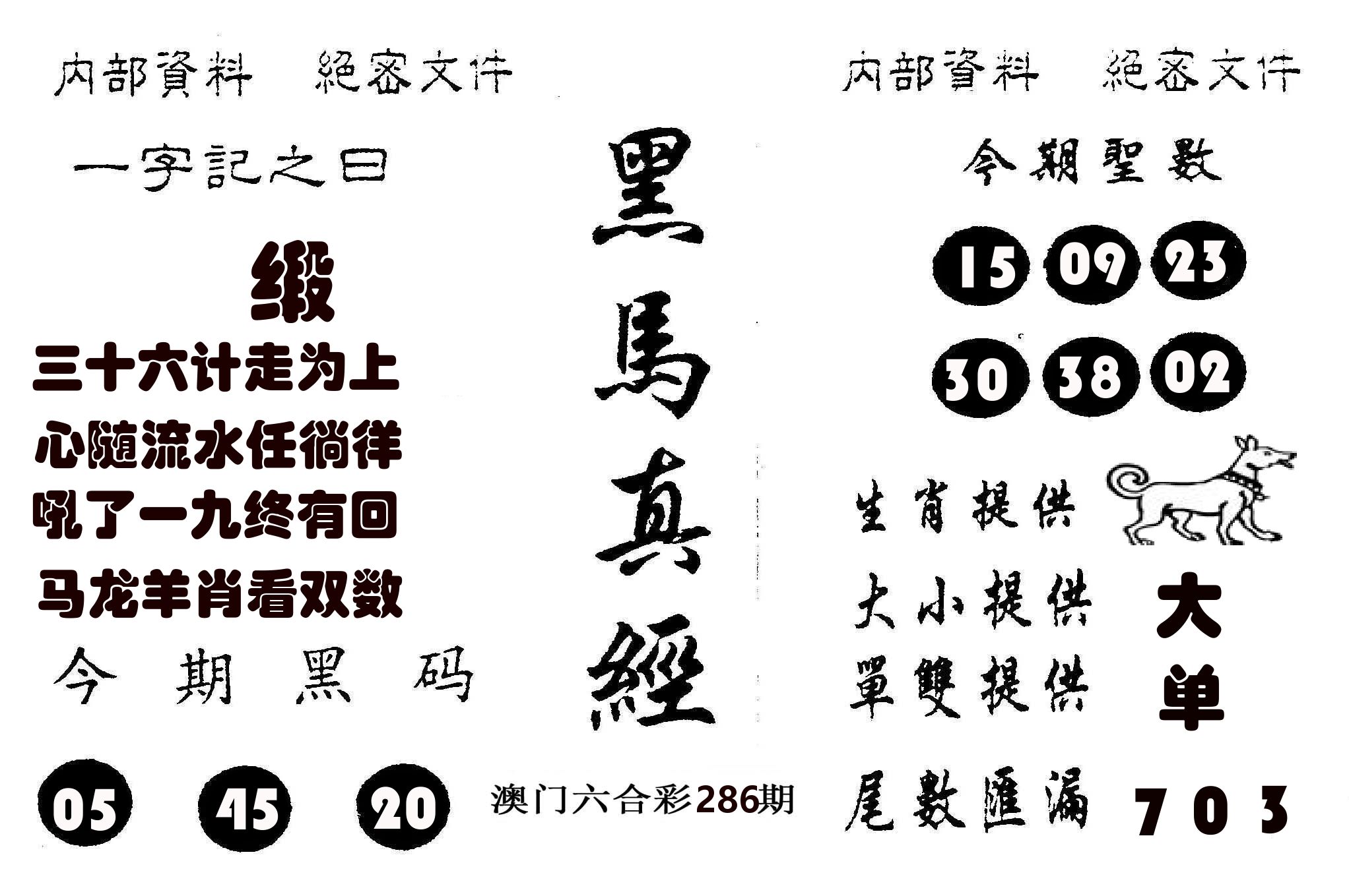 黑马真经 第286期