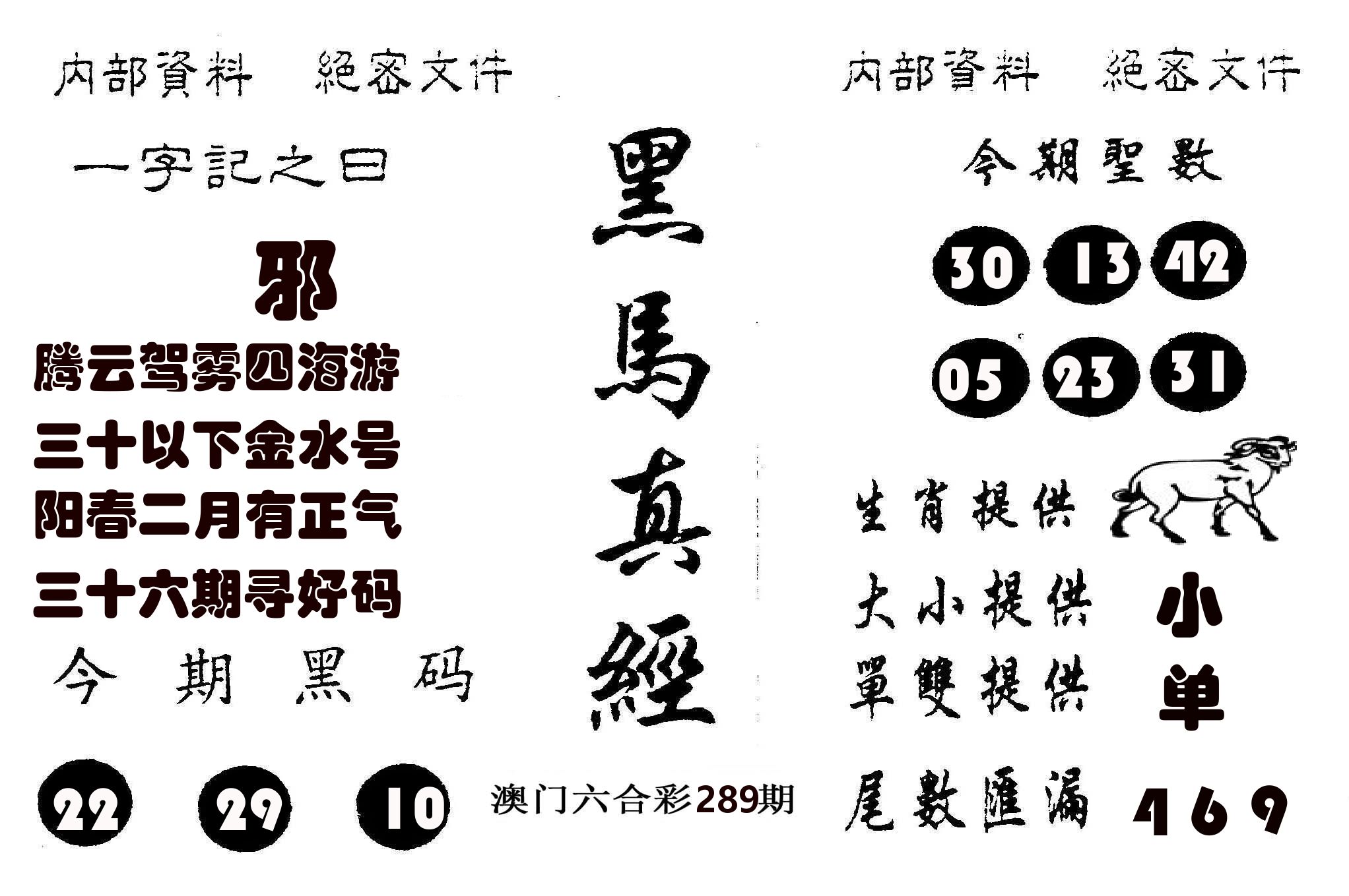 黑马真经 第289期