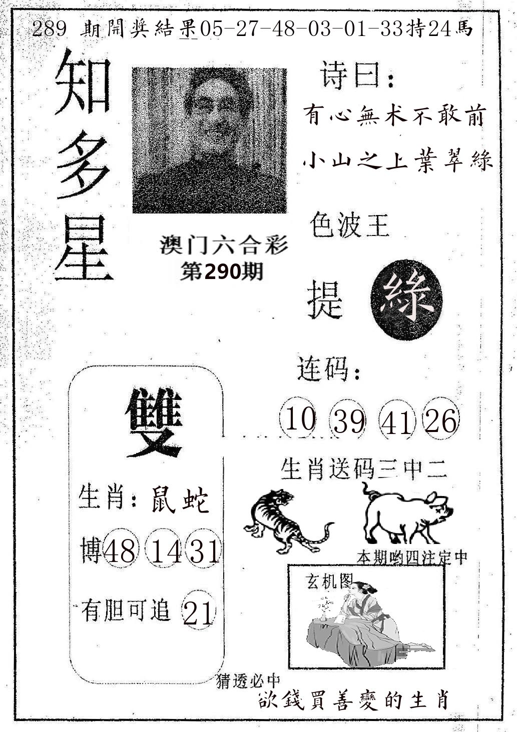 知多星 第290期