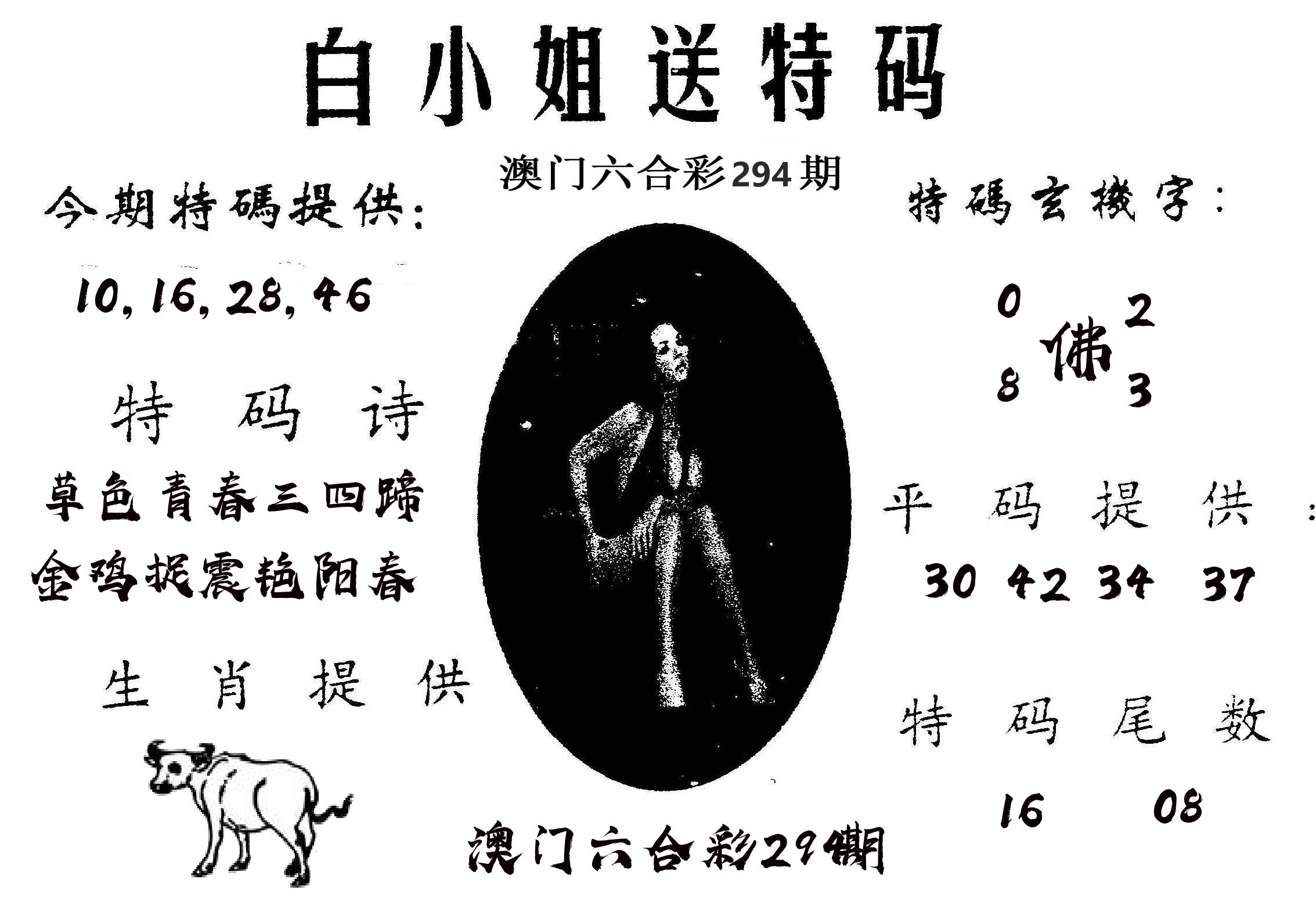 白姐送特 第294期