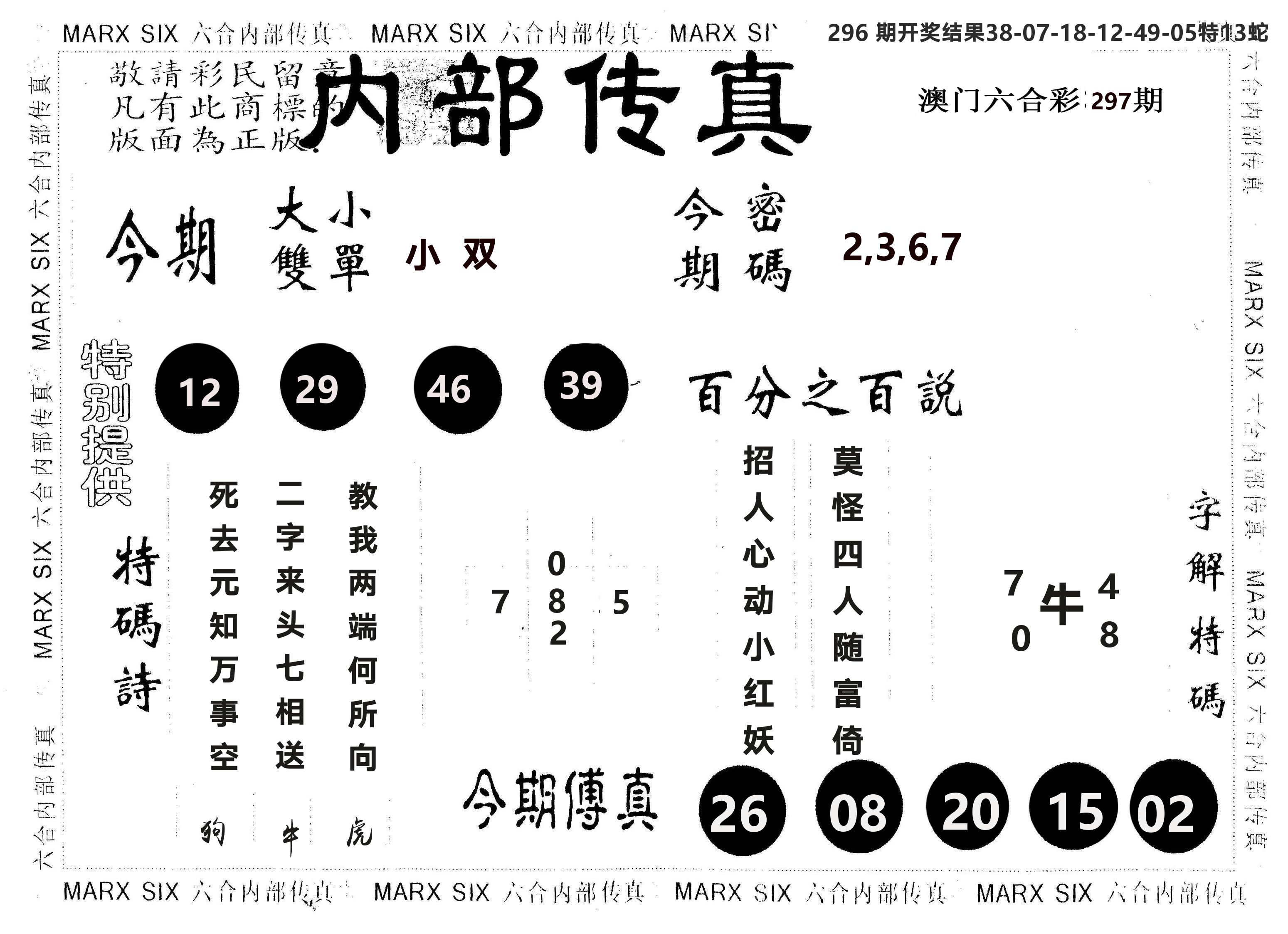 另版内部传真 第297期