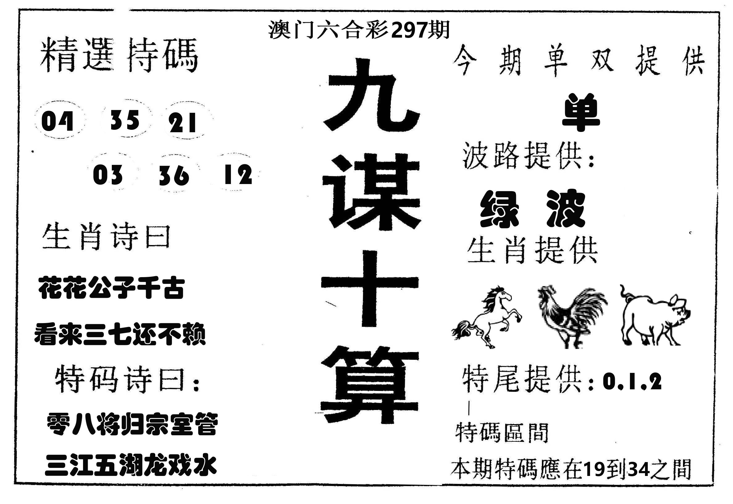 九谋十算 第297期