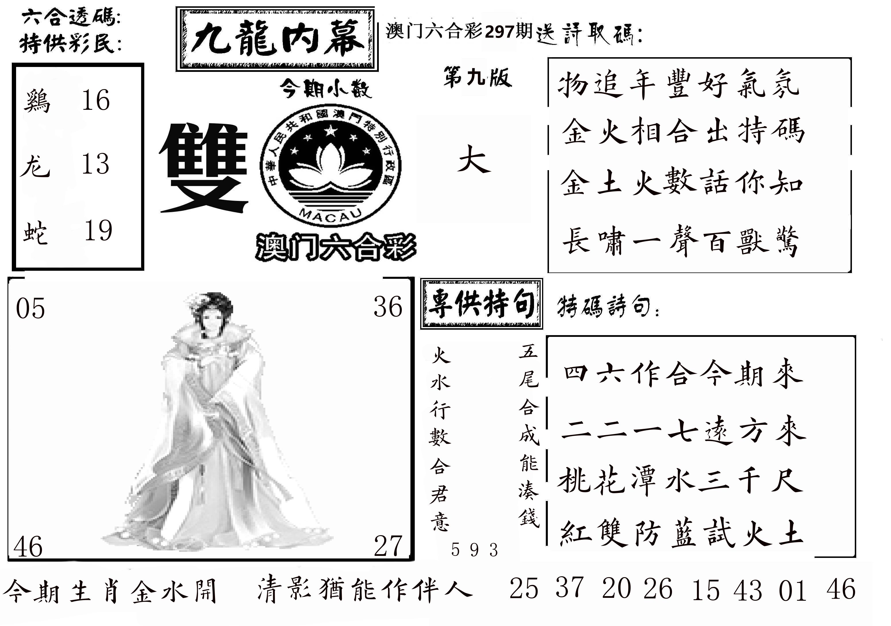 澳门传真3 第297期