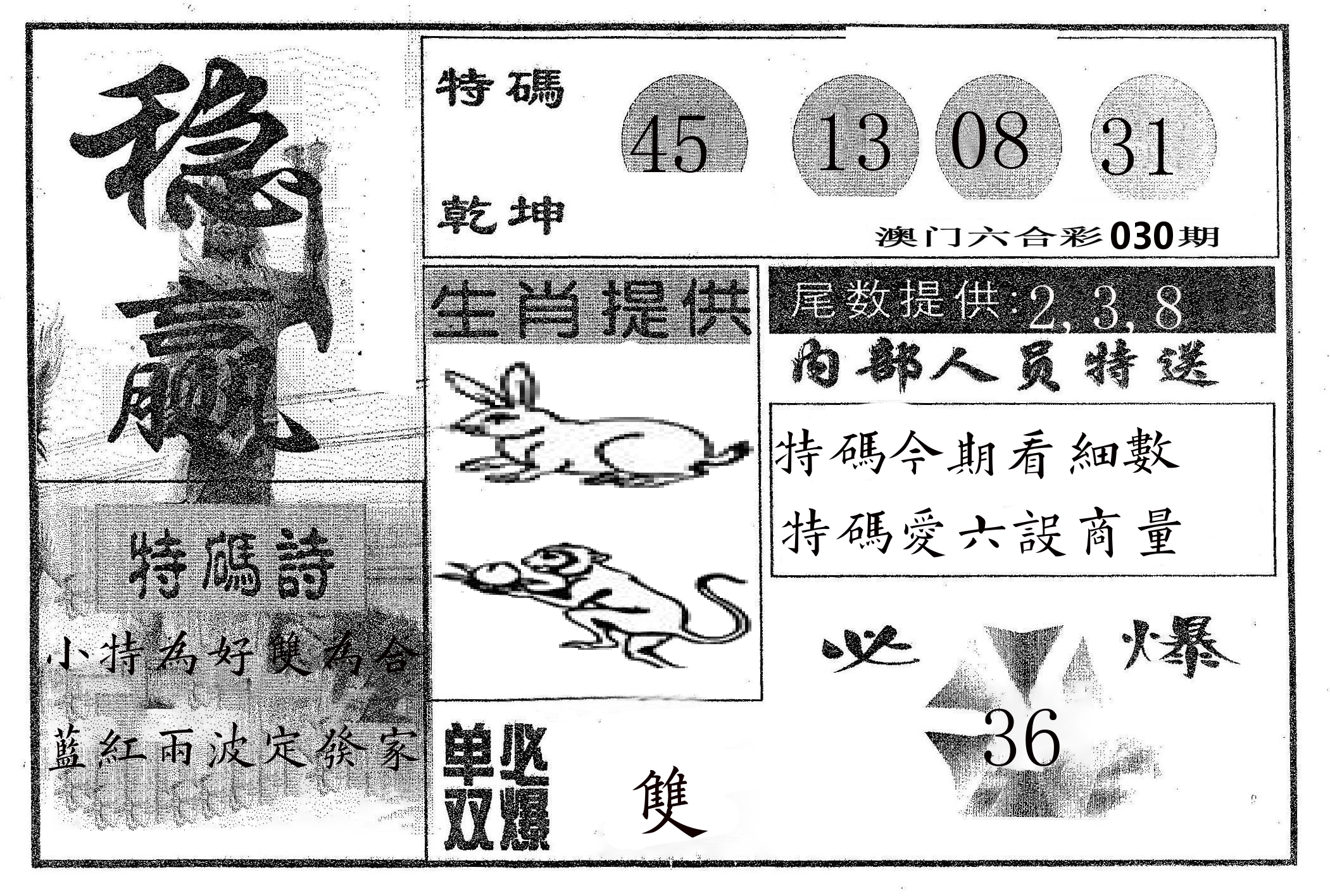 稳赢 第30期