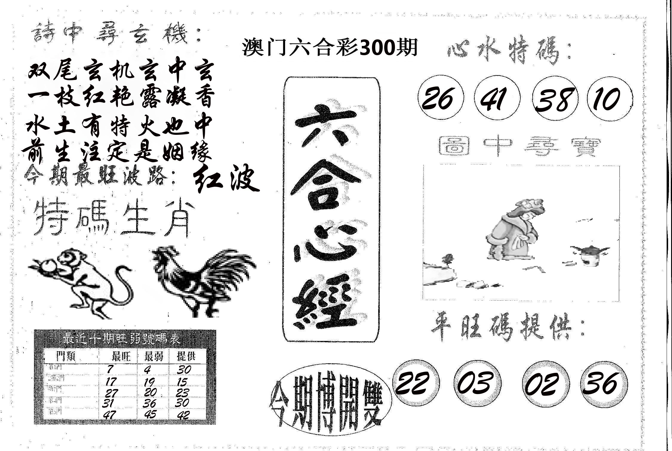 六合心经 第300期