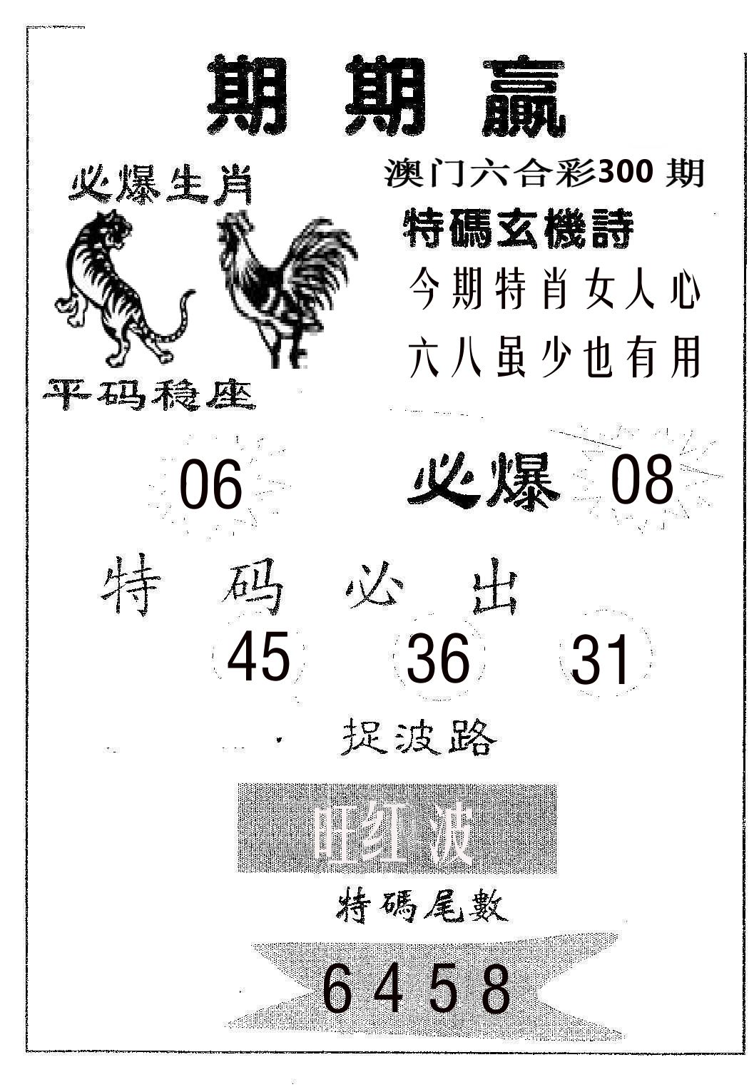期期赢 第300期