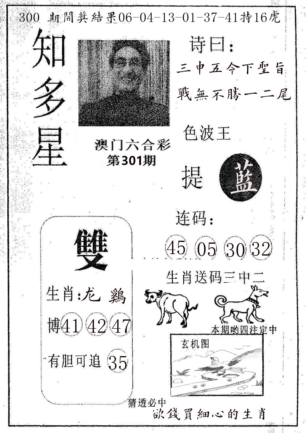 知多星 第301期