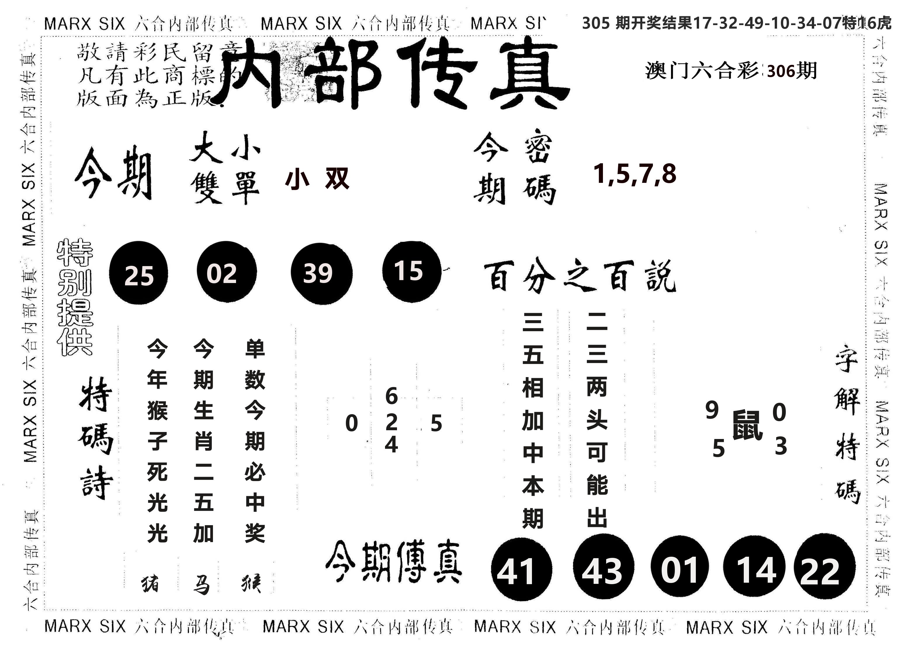 另版内部传真 第306期