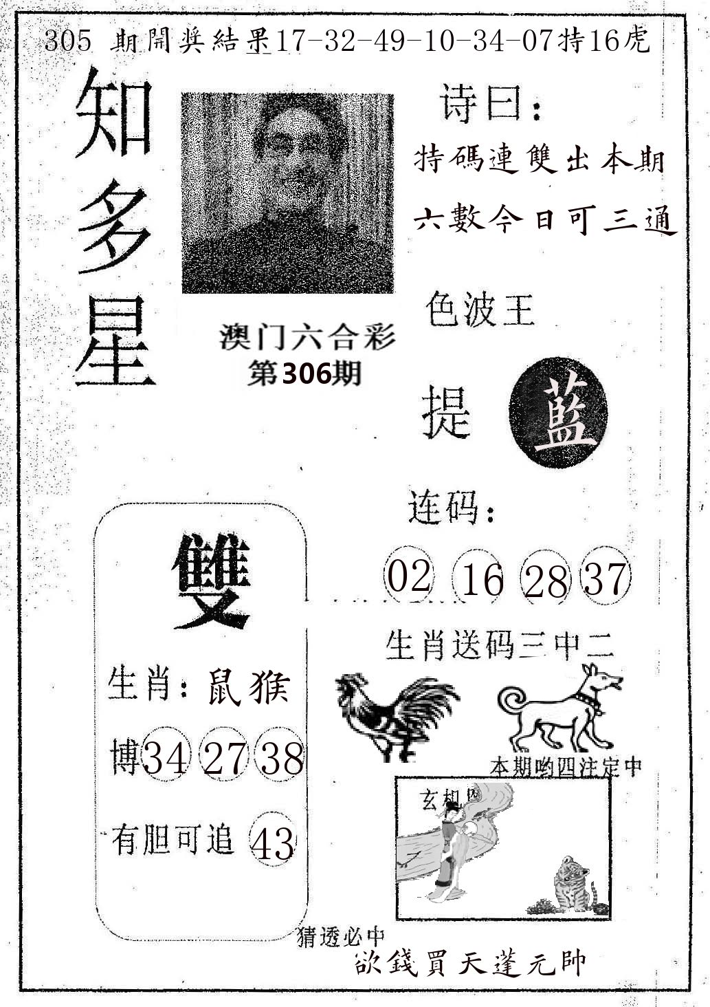 知多星 第306期