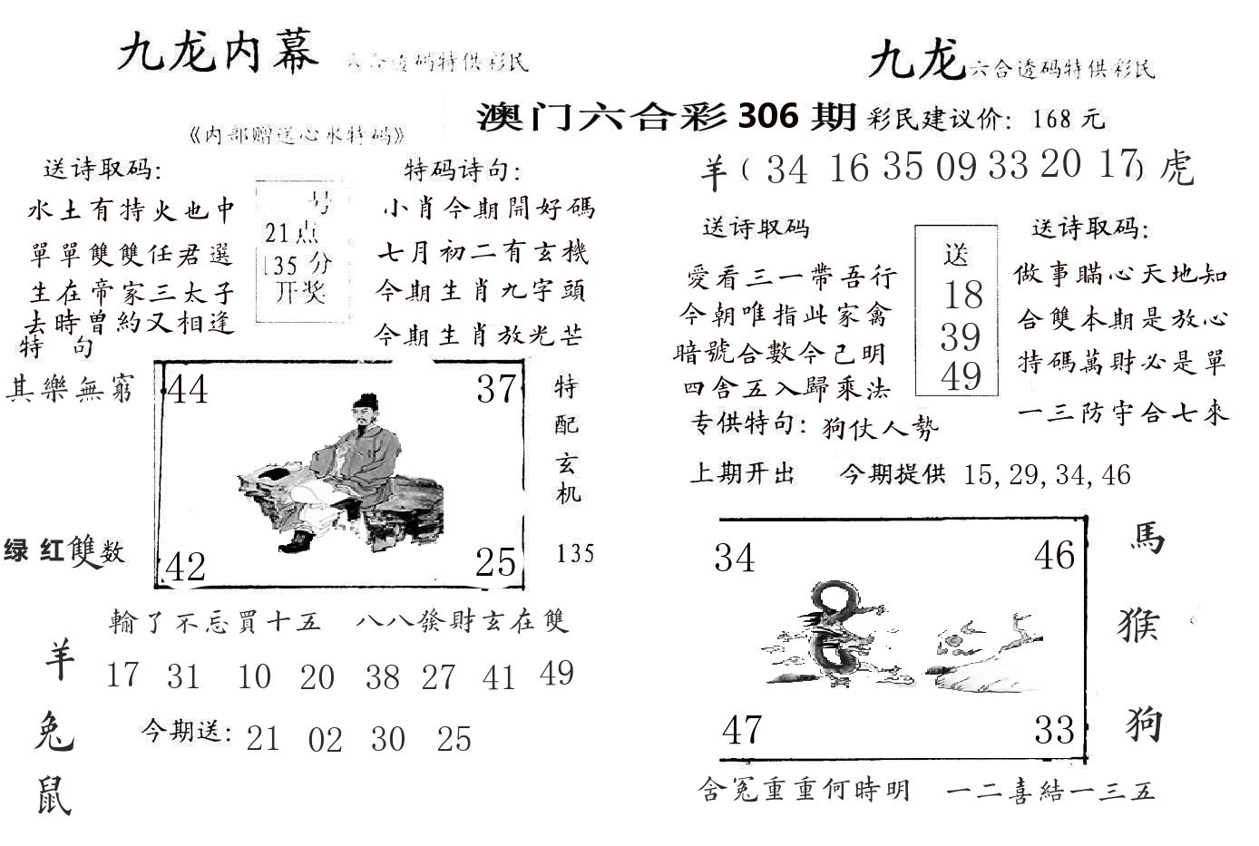 九龙内幕 第306期