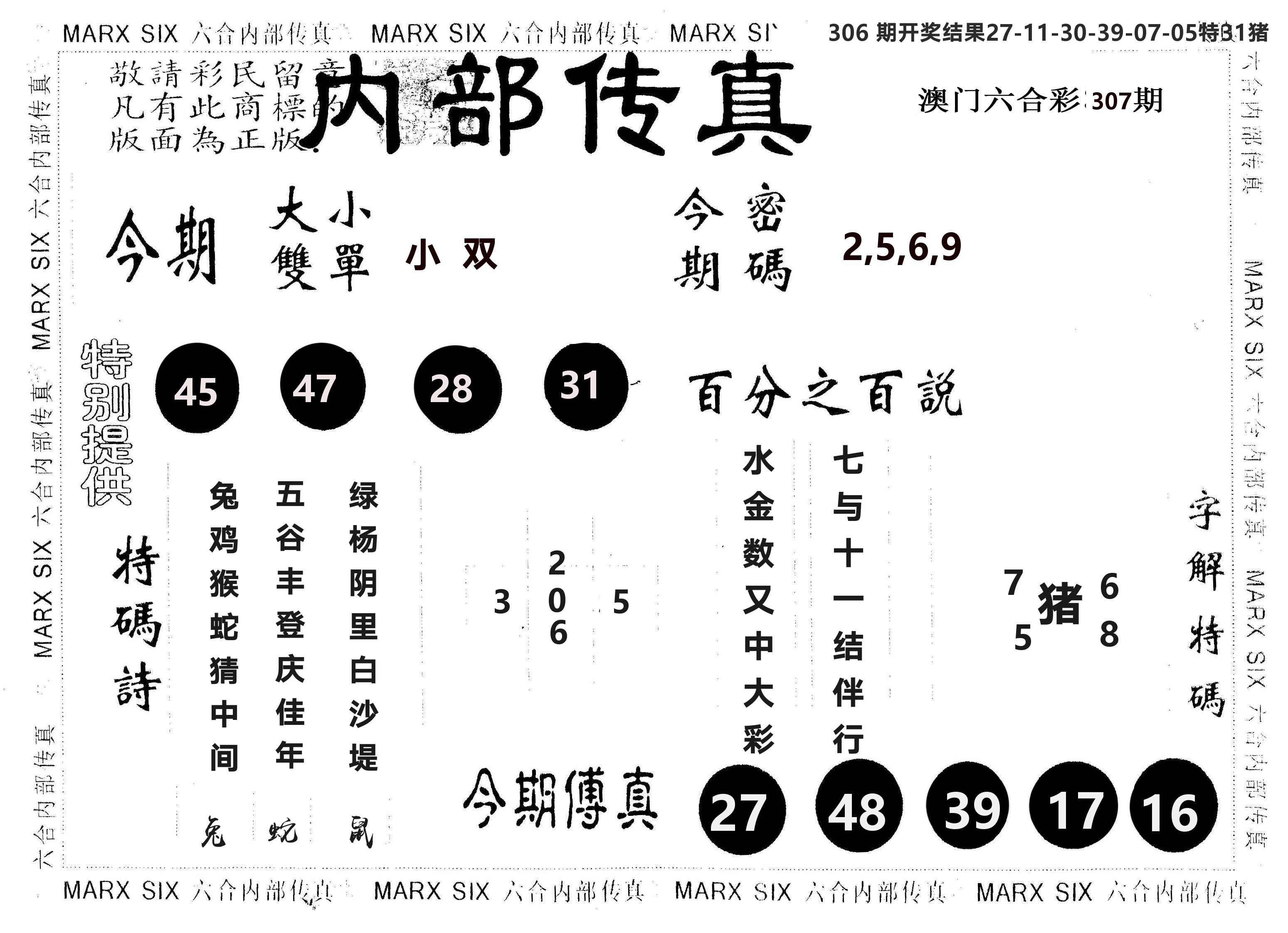 另版内部传真 第307期