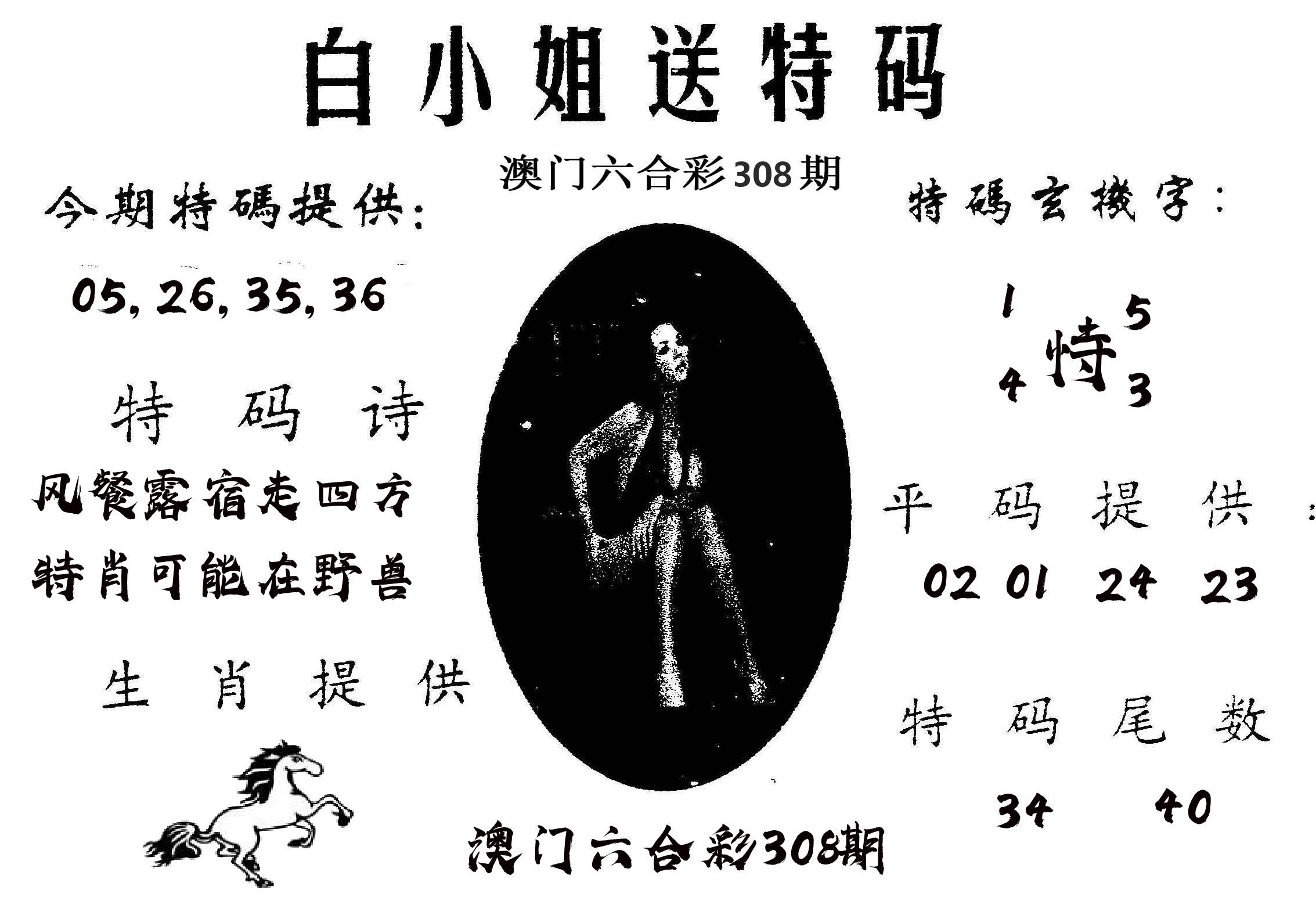 白姐送特 第308期