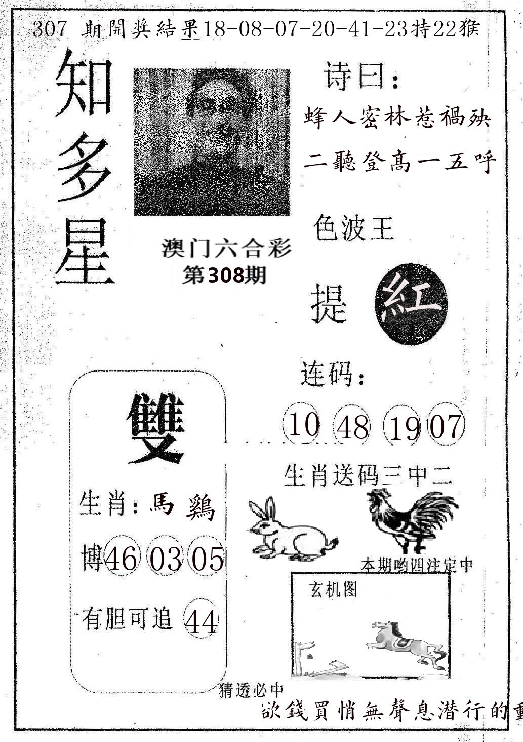 知多星 第308期