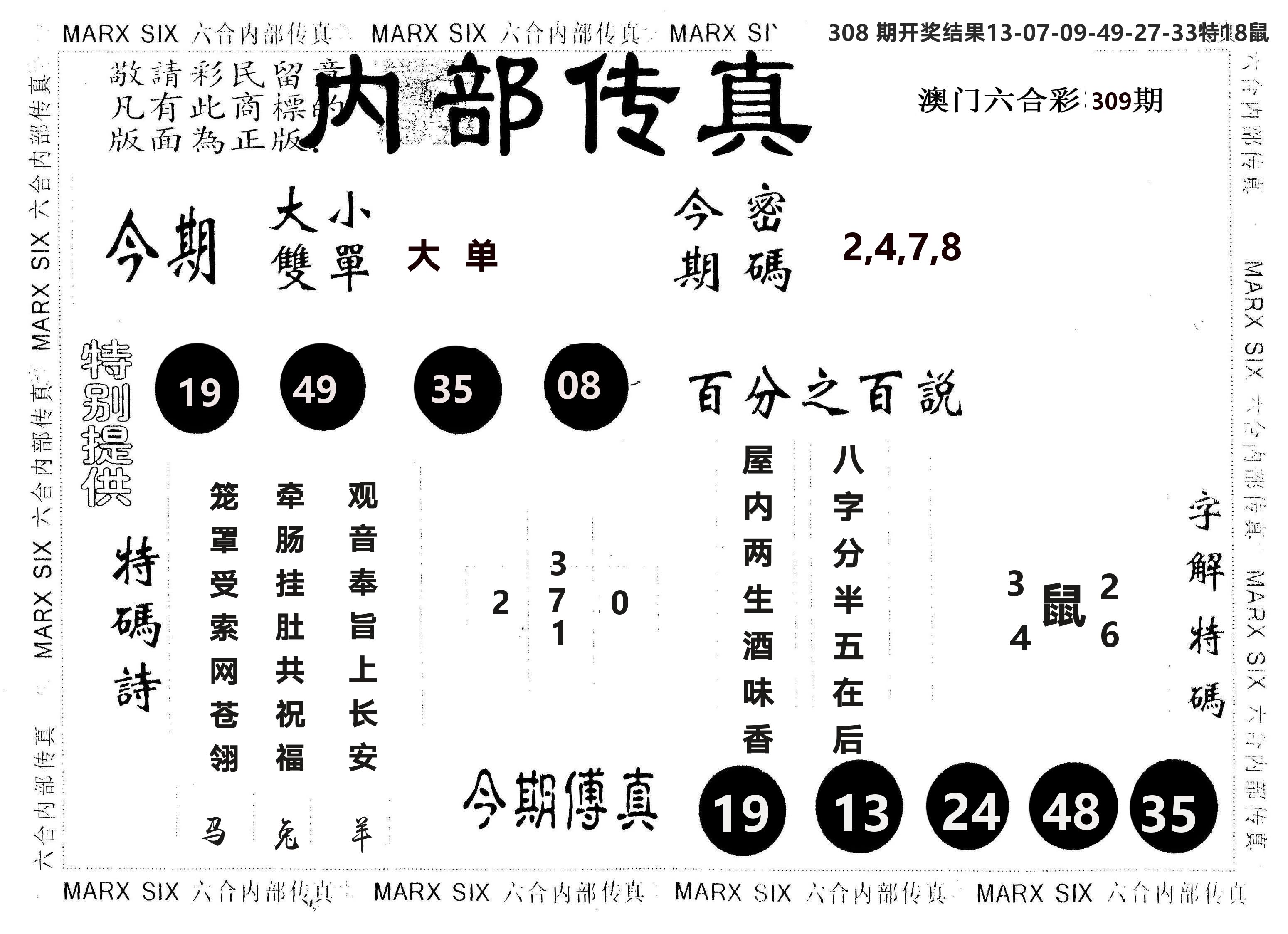 另版内部传真 第309期