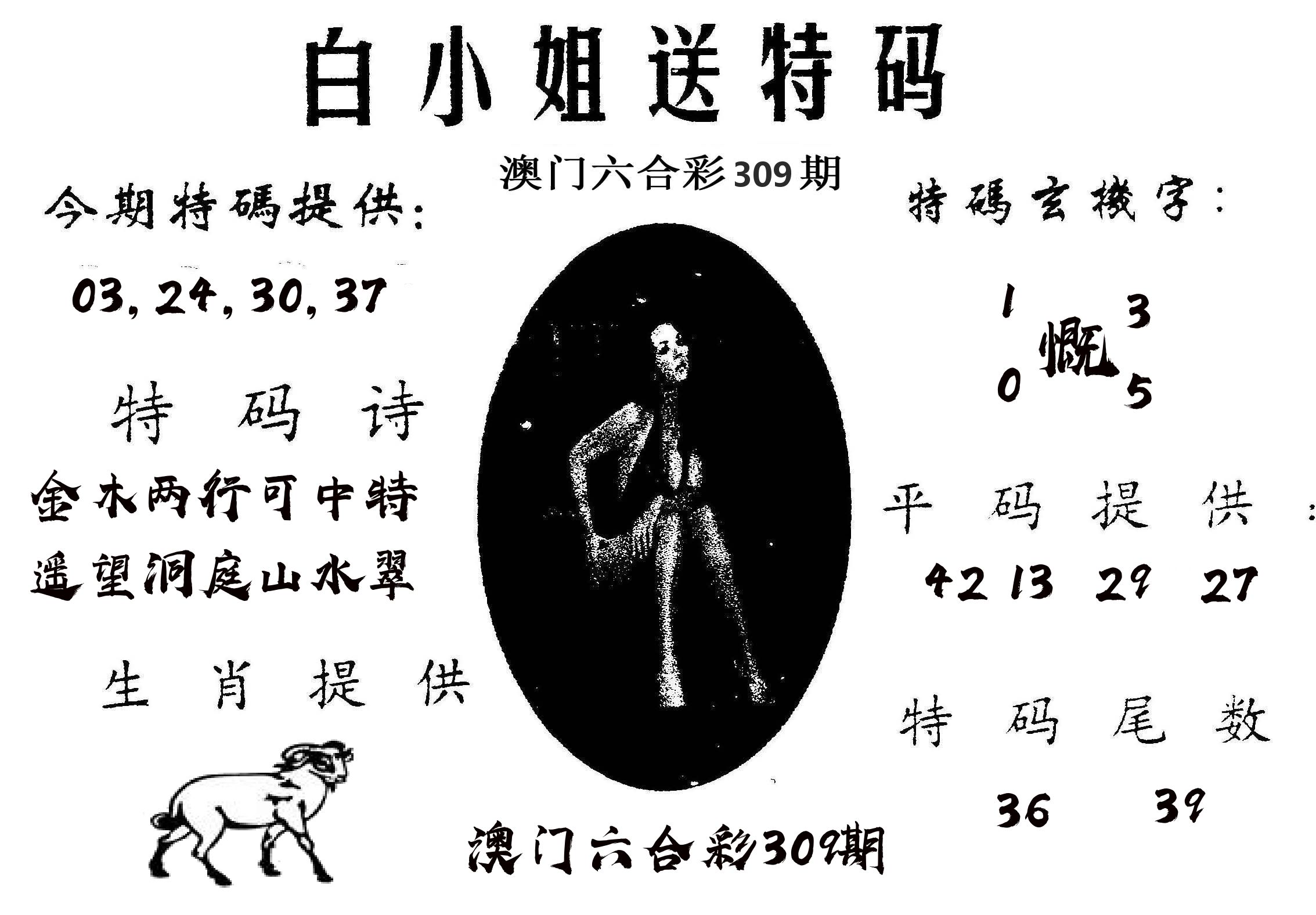 白姐送特 第309期