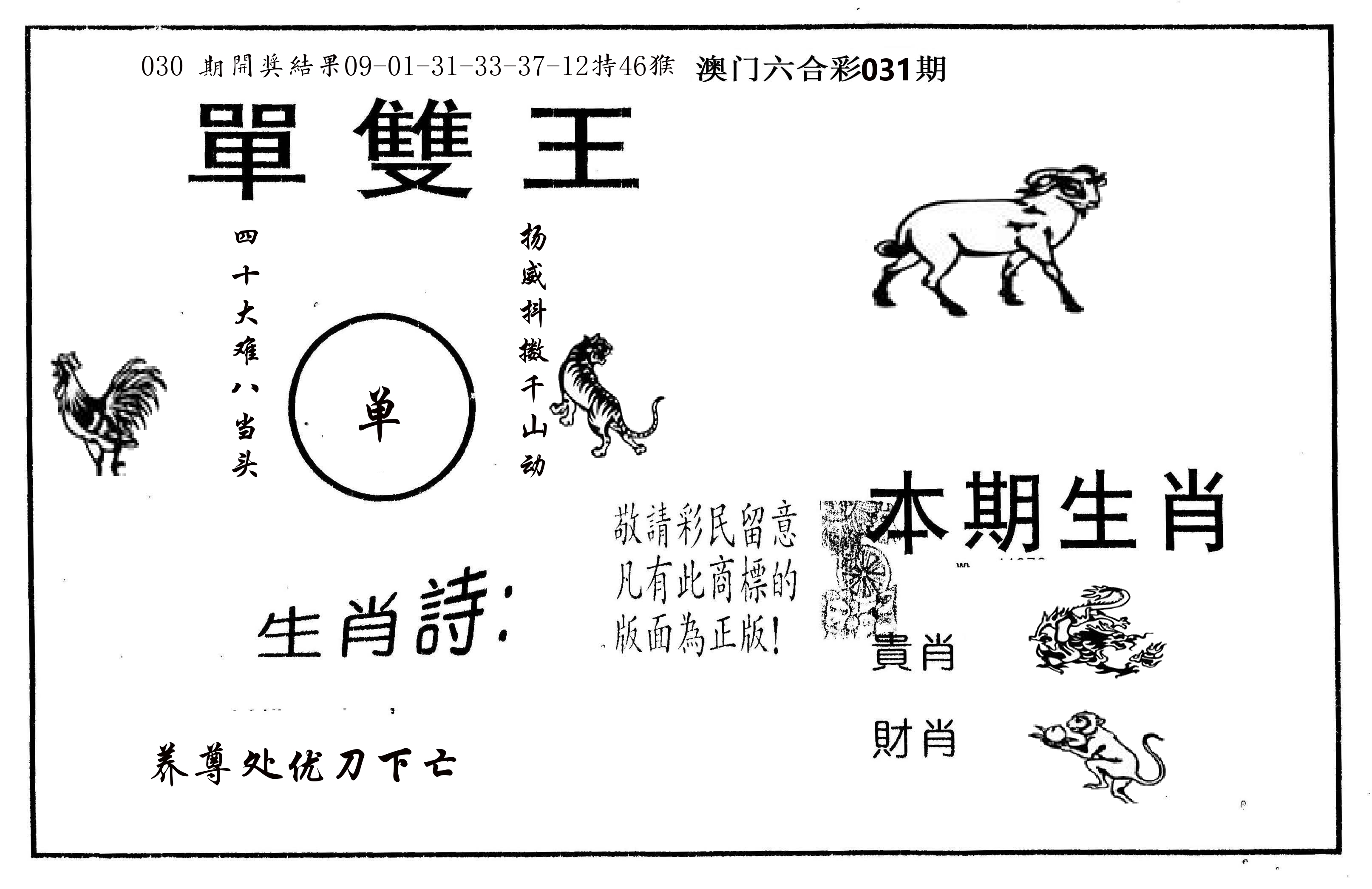 单双王A 第31期