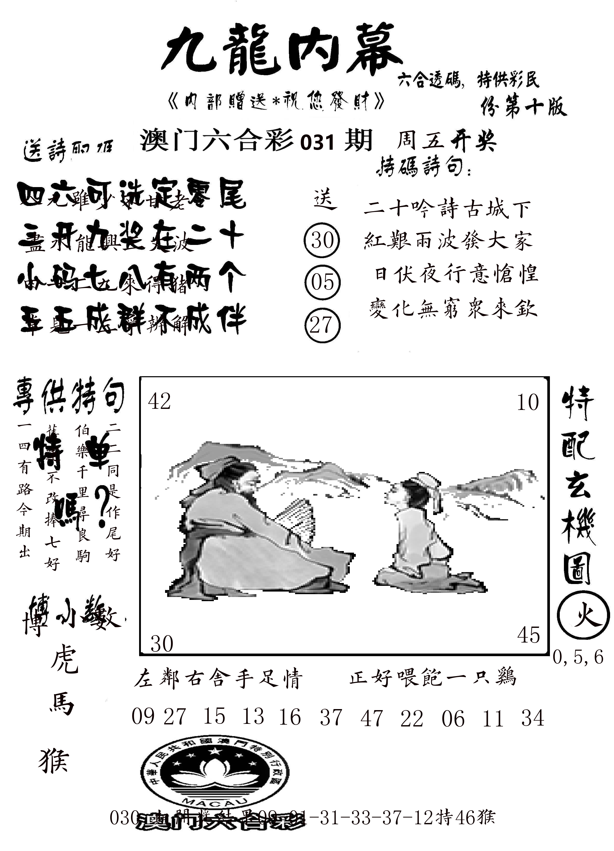 澳门传真2 第31期