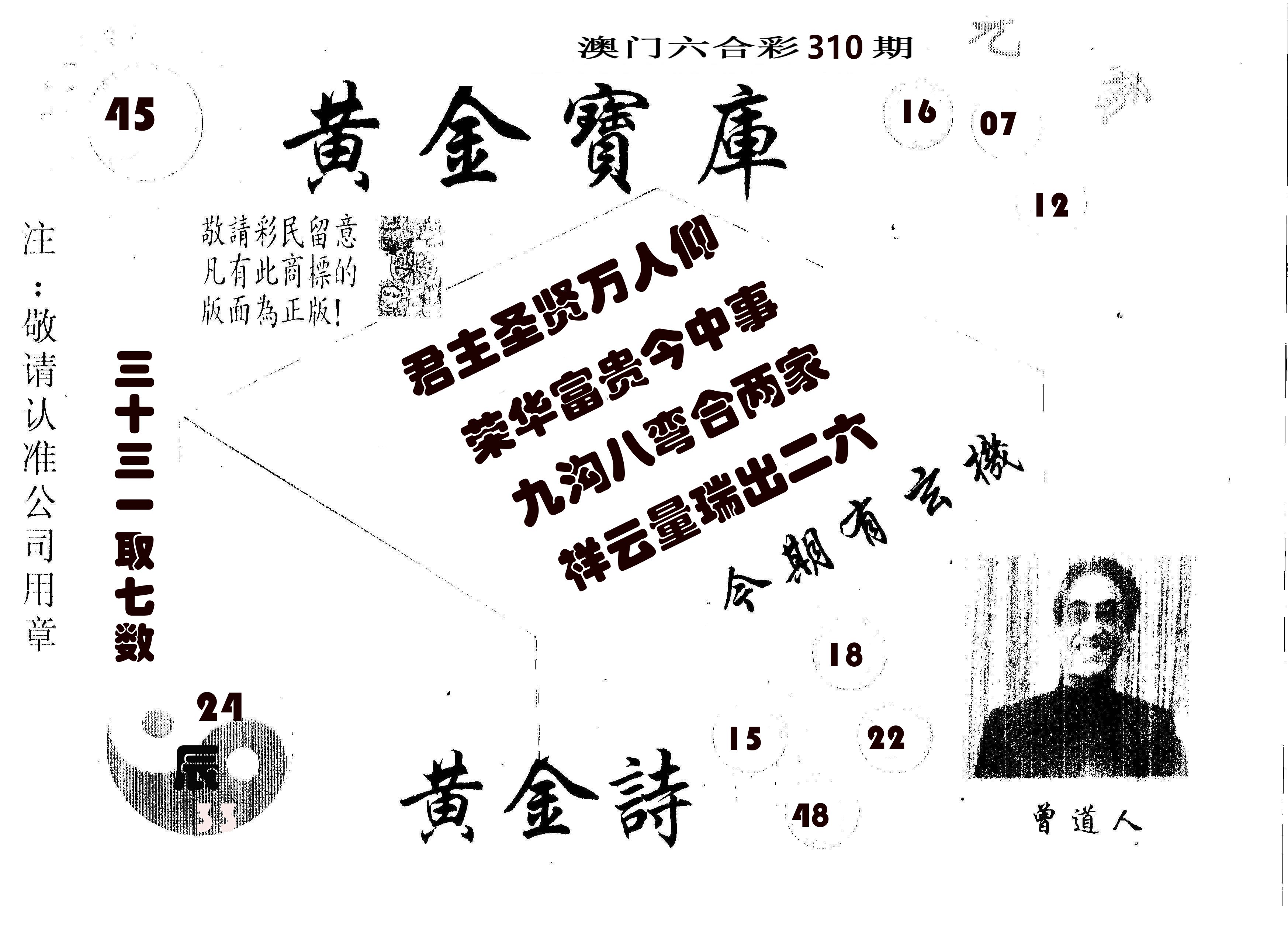 黄金宝库 第310期