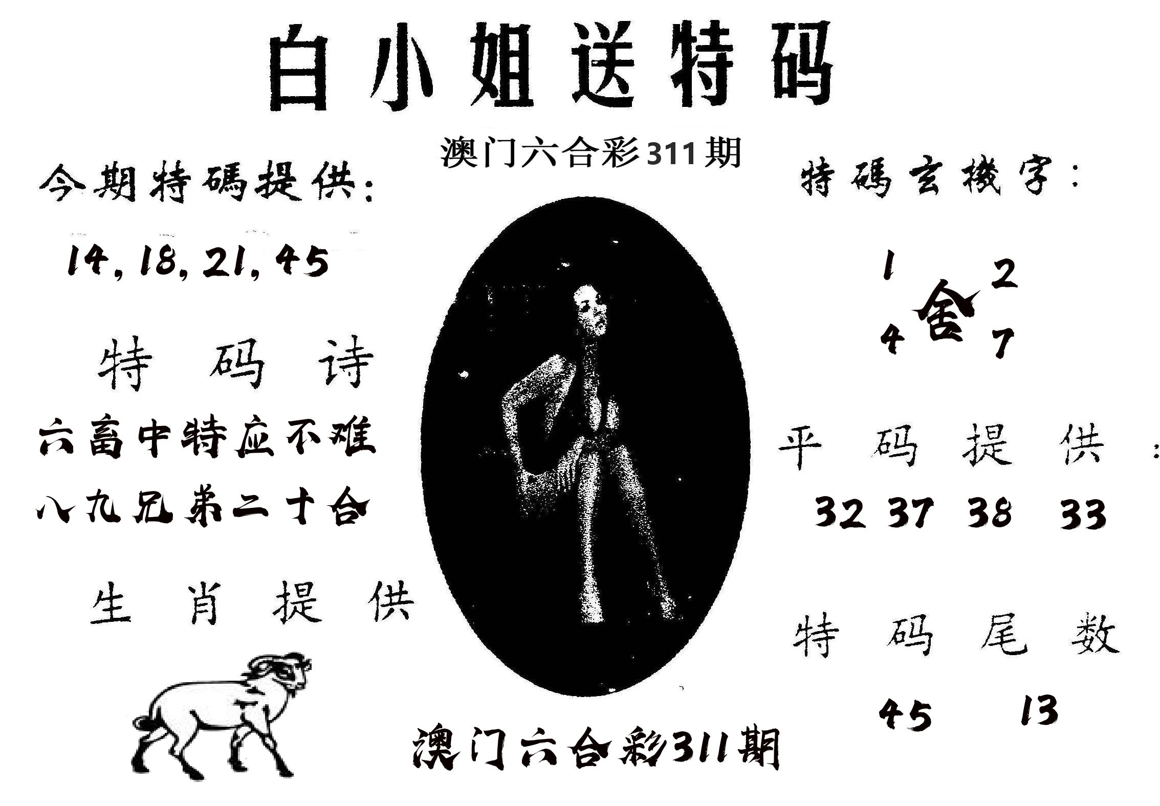 白姐送特 第311期