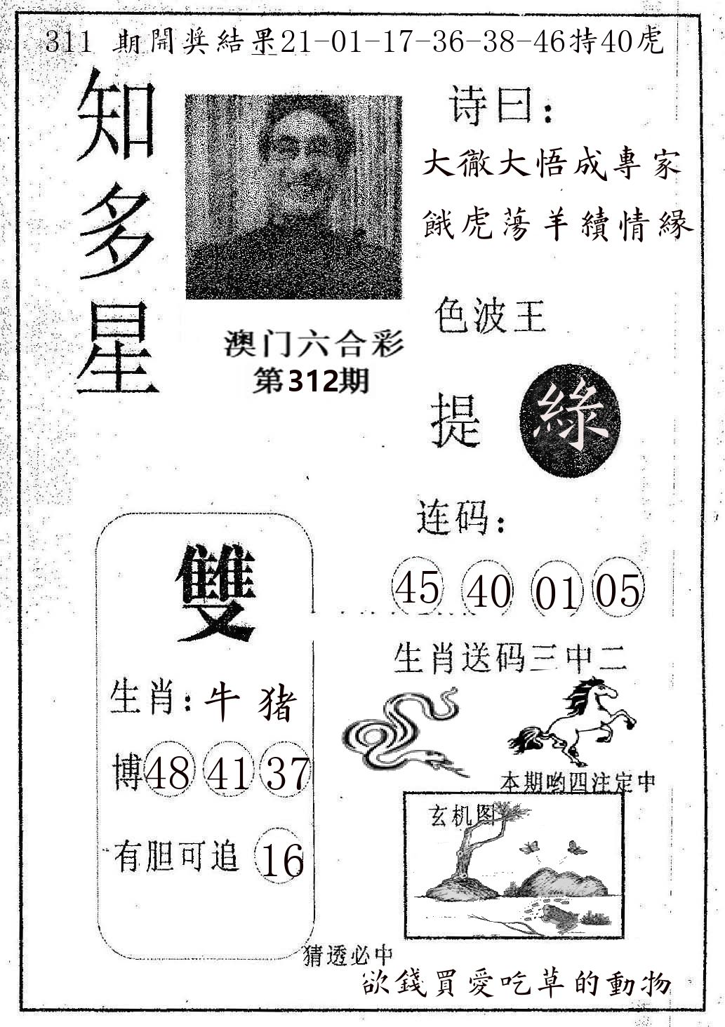 知多星 第312期