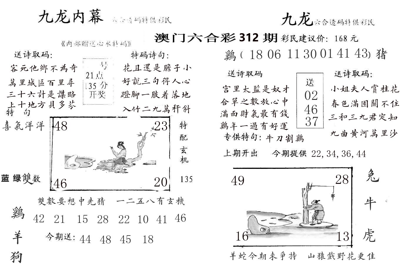 九龙内幕 第312期