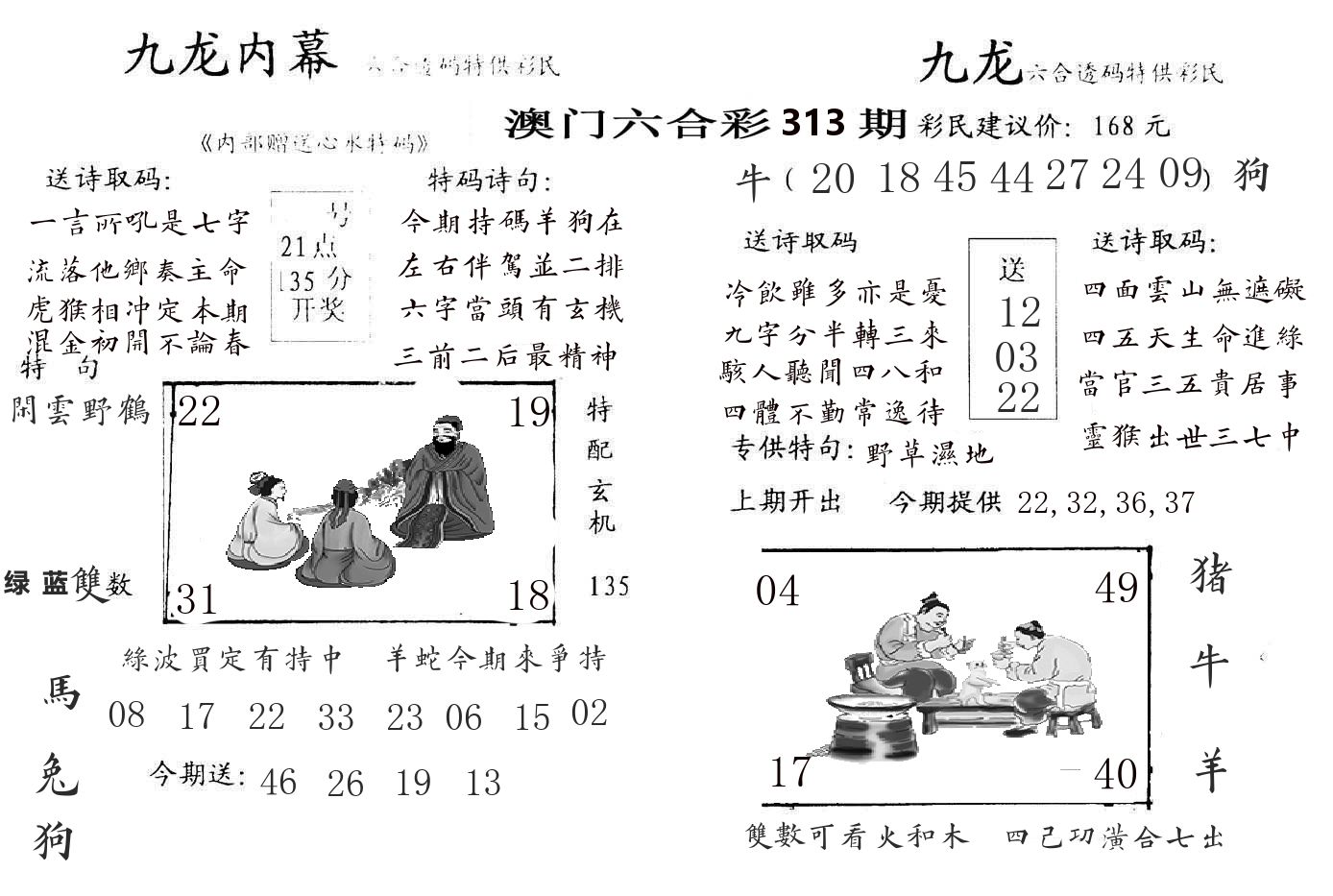 九龙内幕 第313期