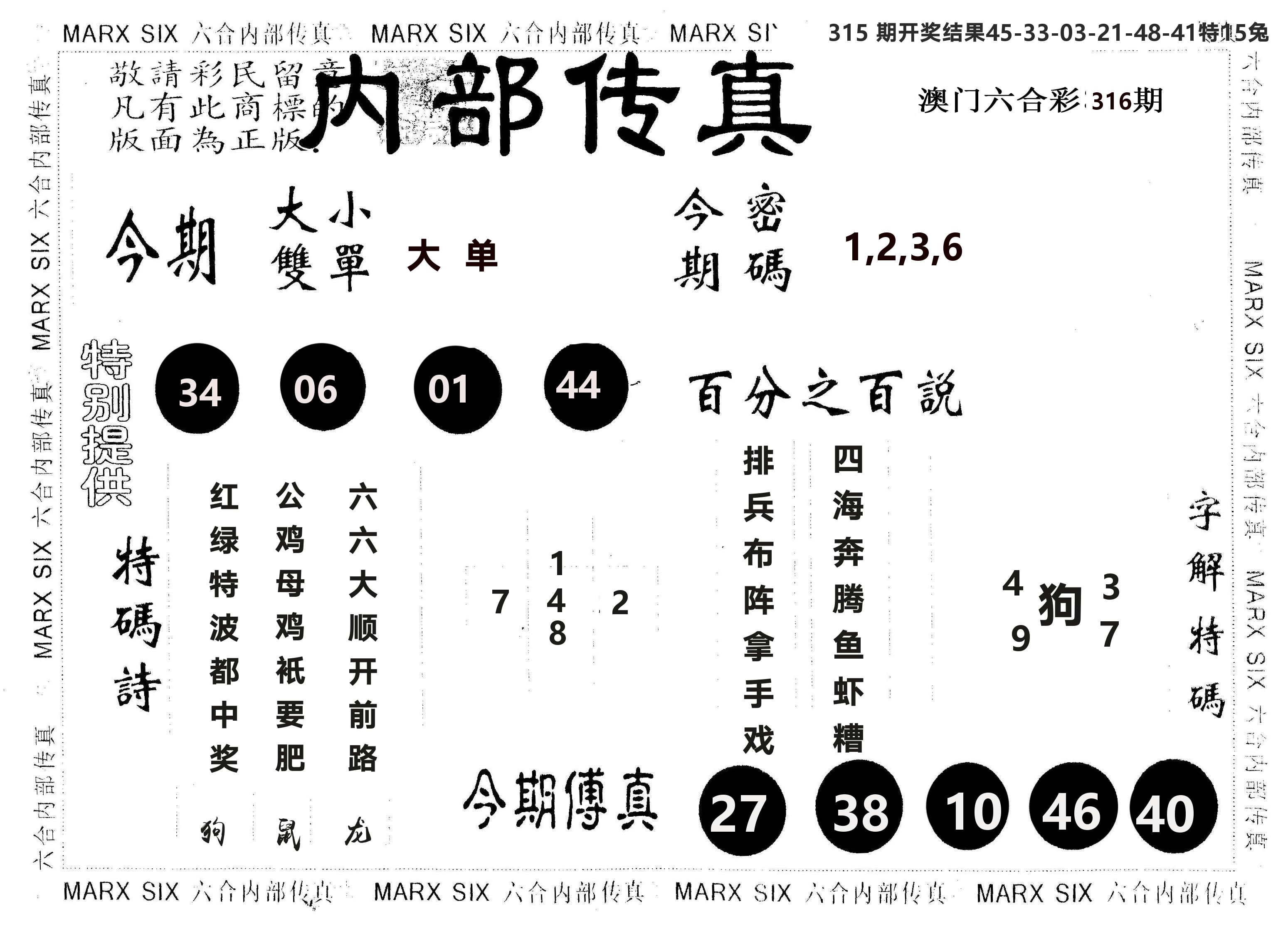 另版内部传真 第316期