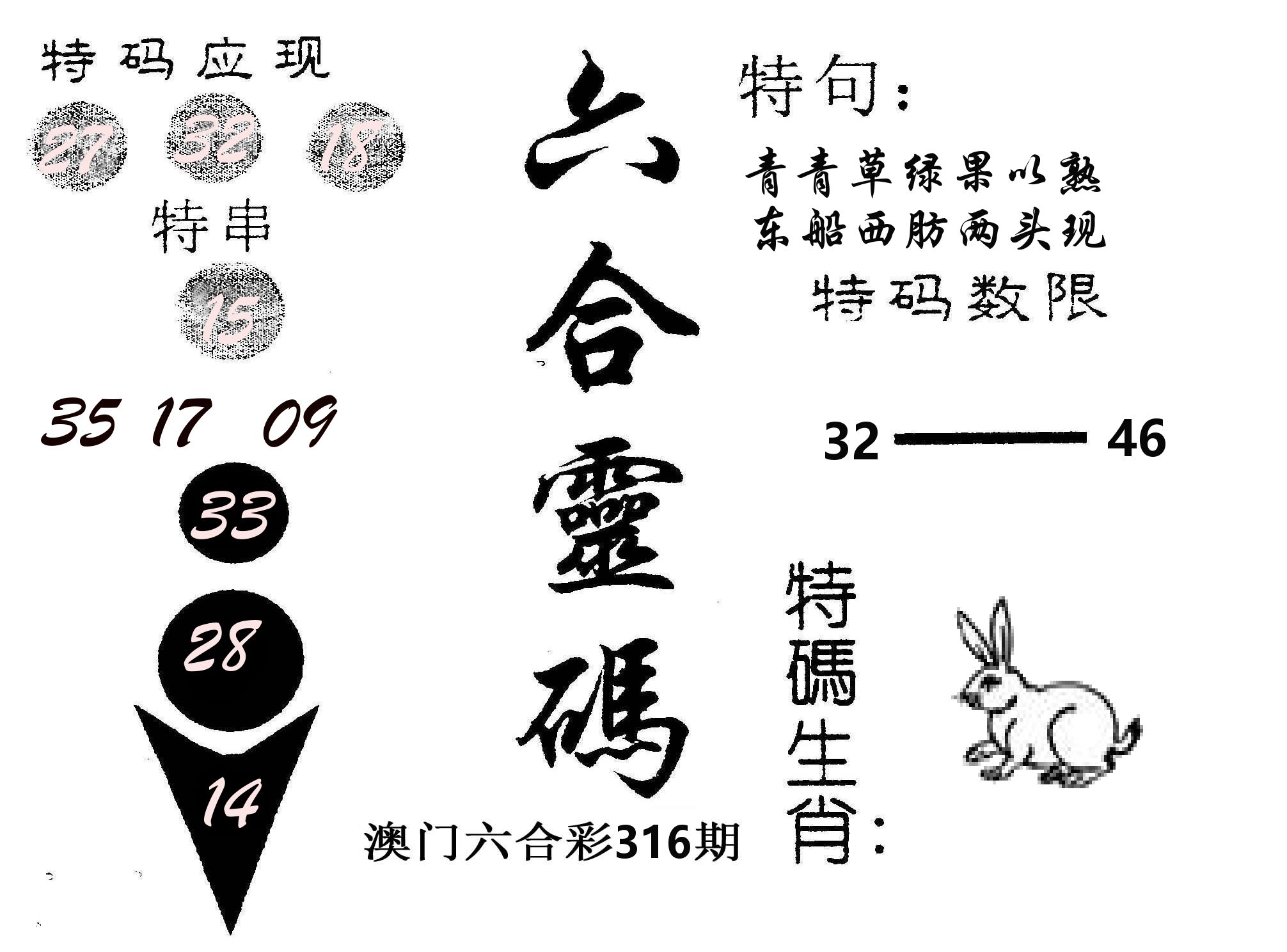 六合灵码 第316期