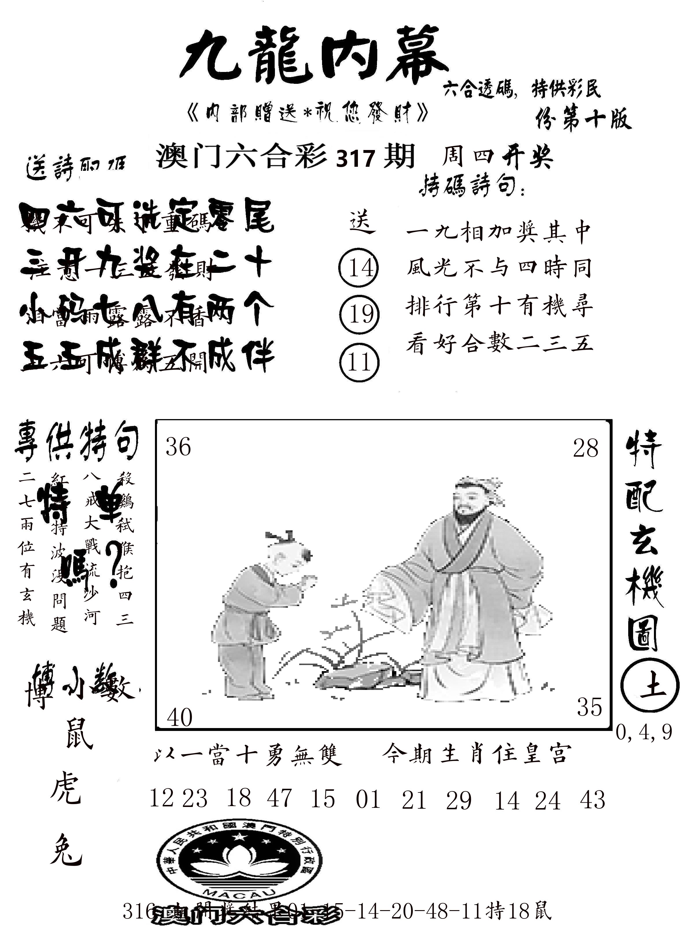 澳门传真2 第317期
