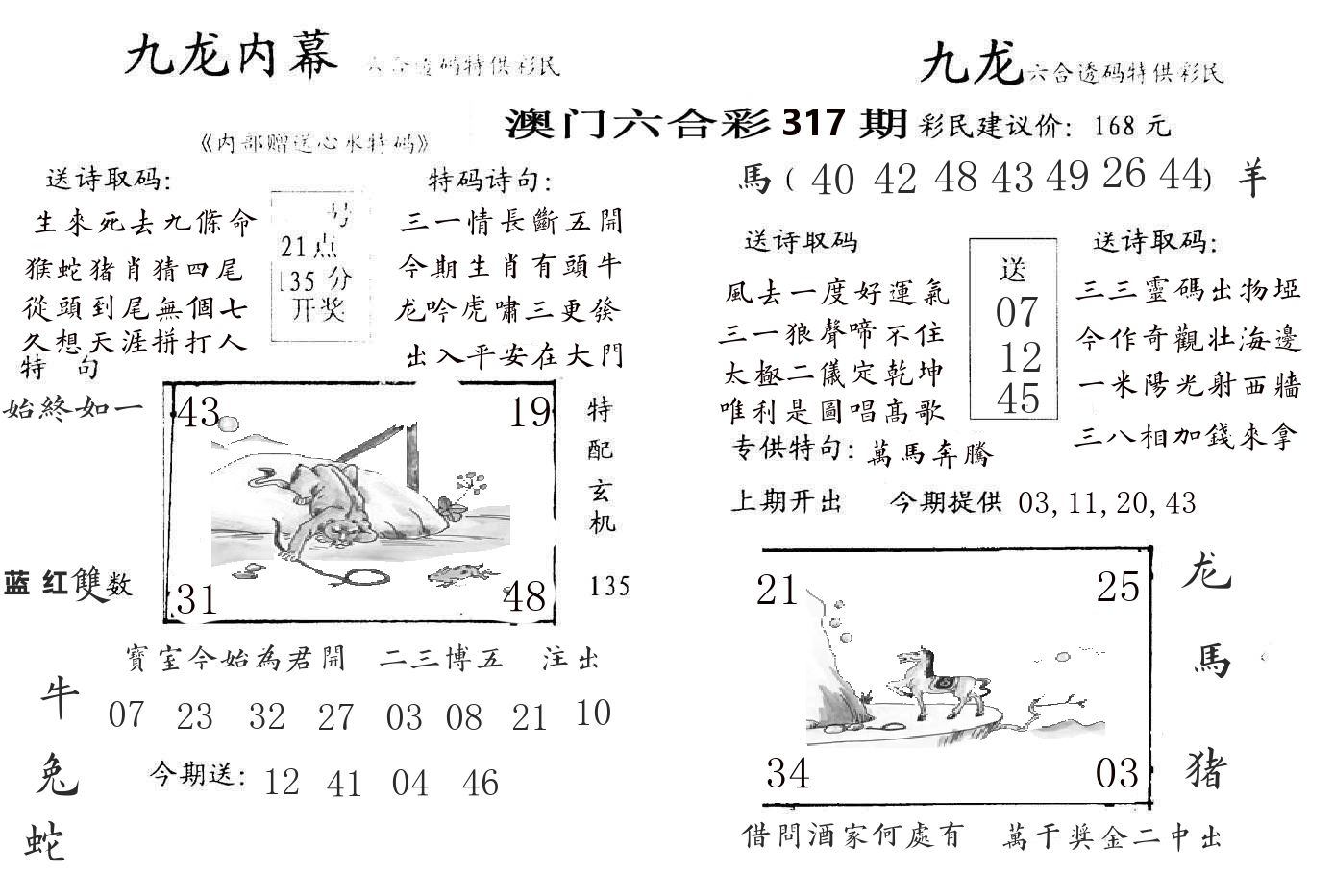 九龙内幕 第317期