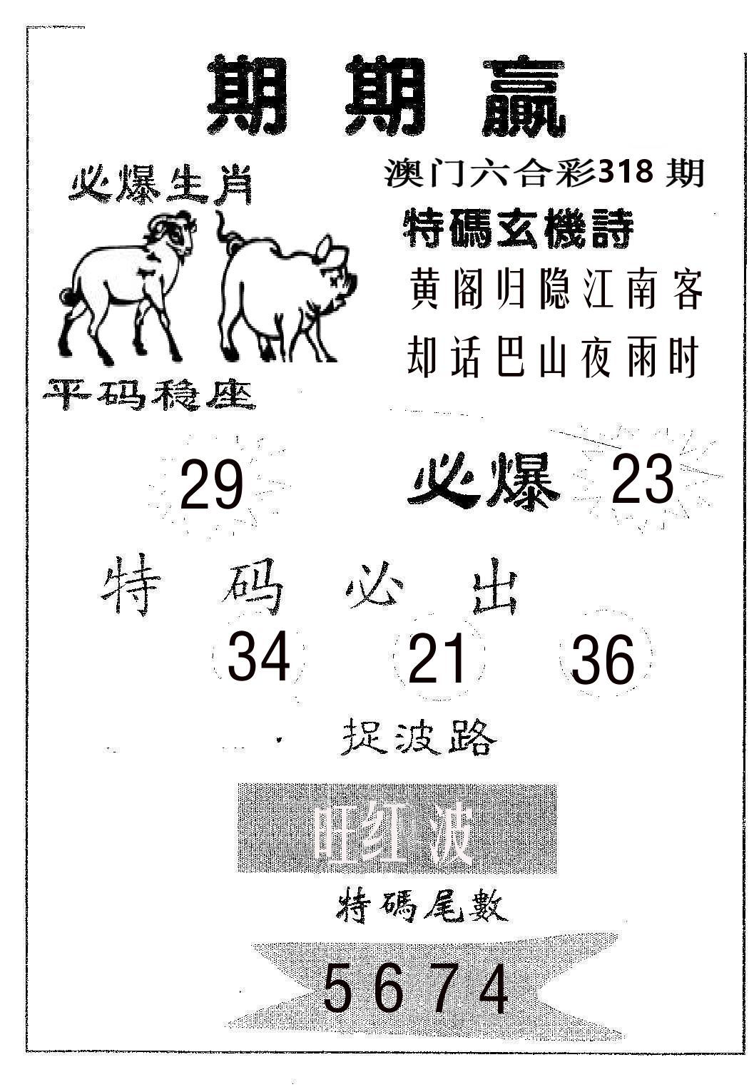 期期赢 第318期