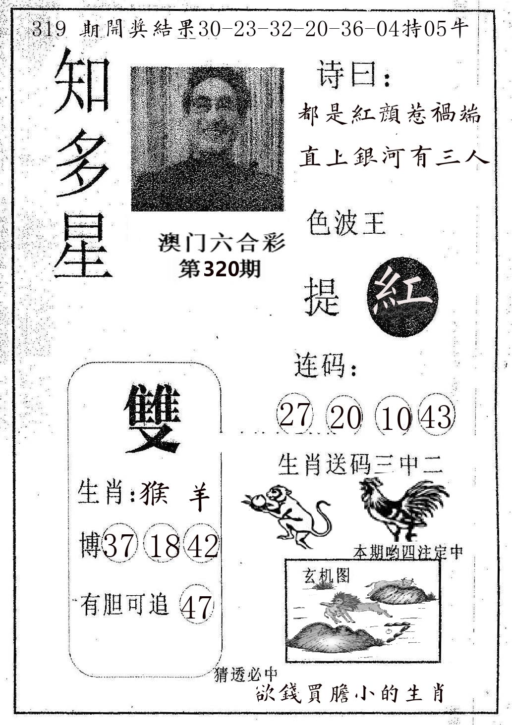 知多星 第320期