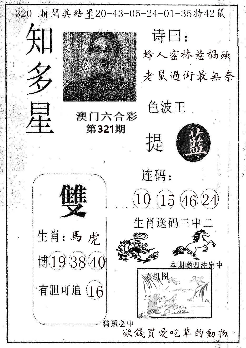 知多星 第321期