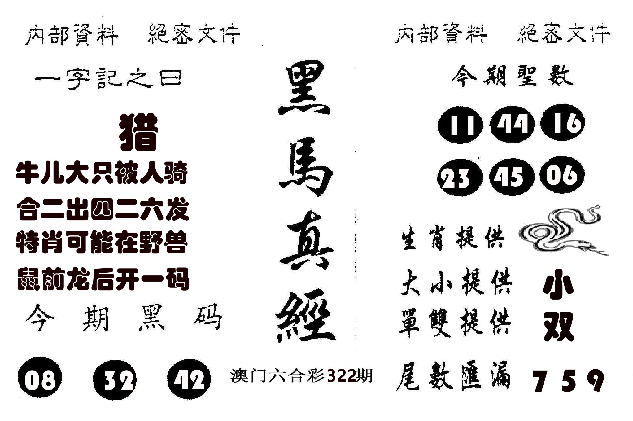 黑马真经 第322期