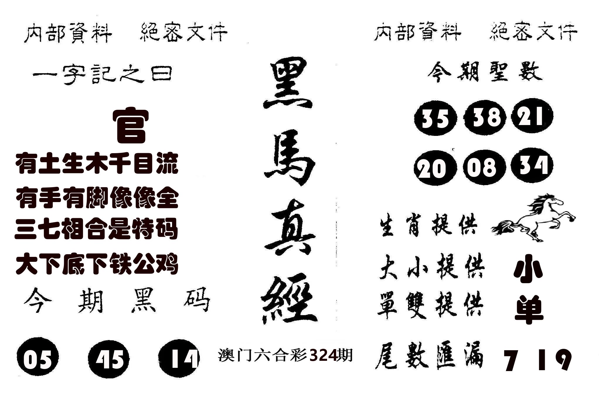 黑马真经 第324期