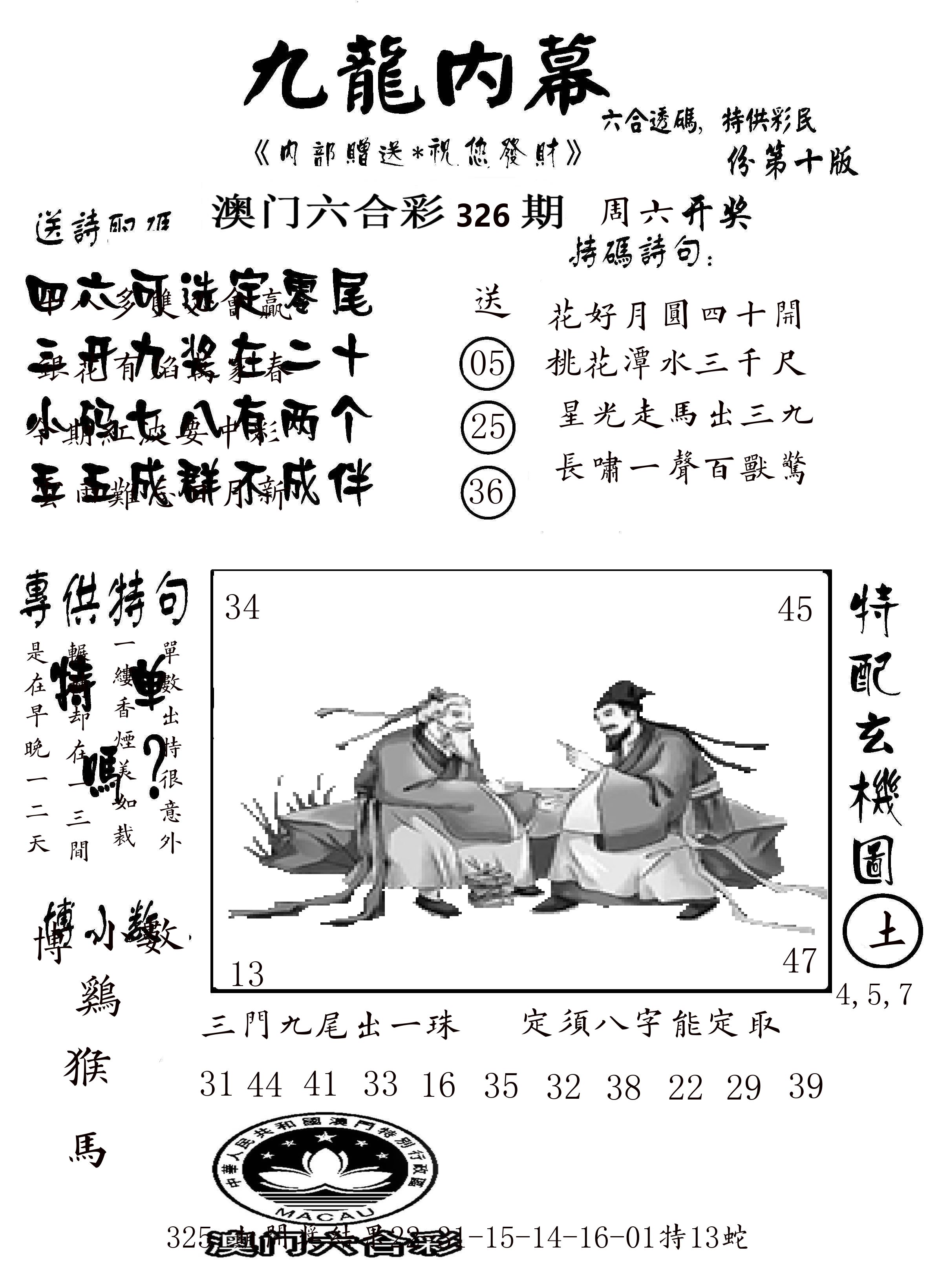 澳门传真2 第326期