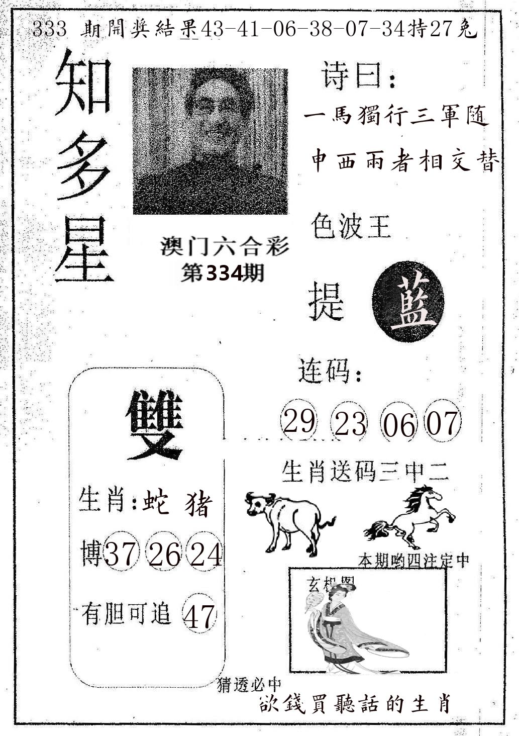 知多星 第334期