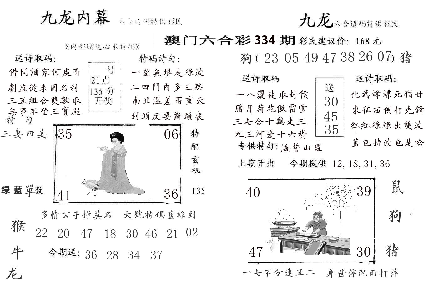 九龙内幕 第334期