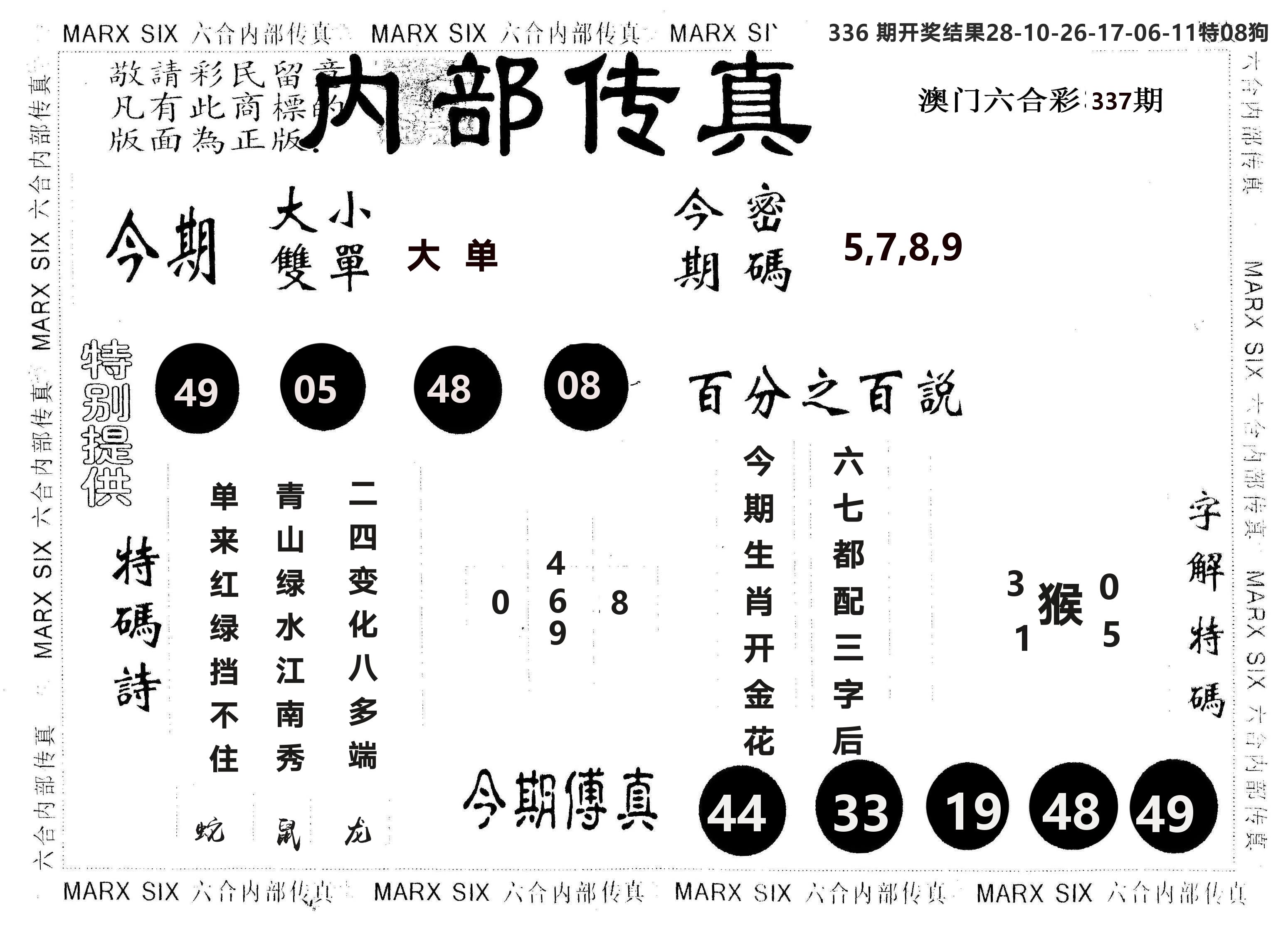 另版内部传真 第337期