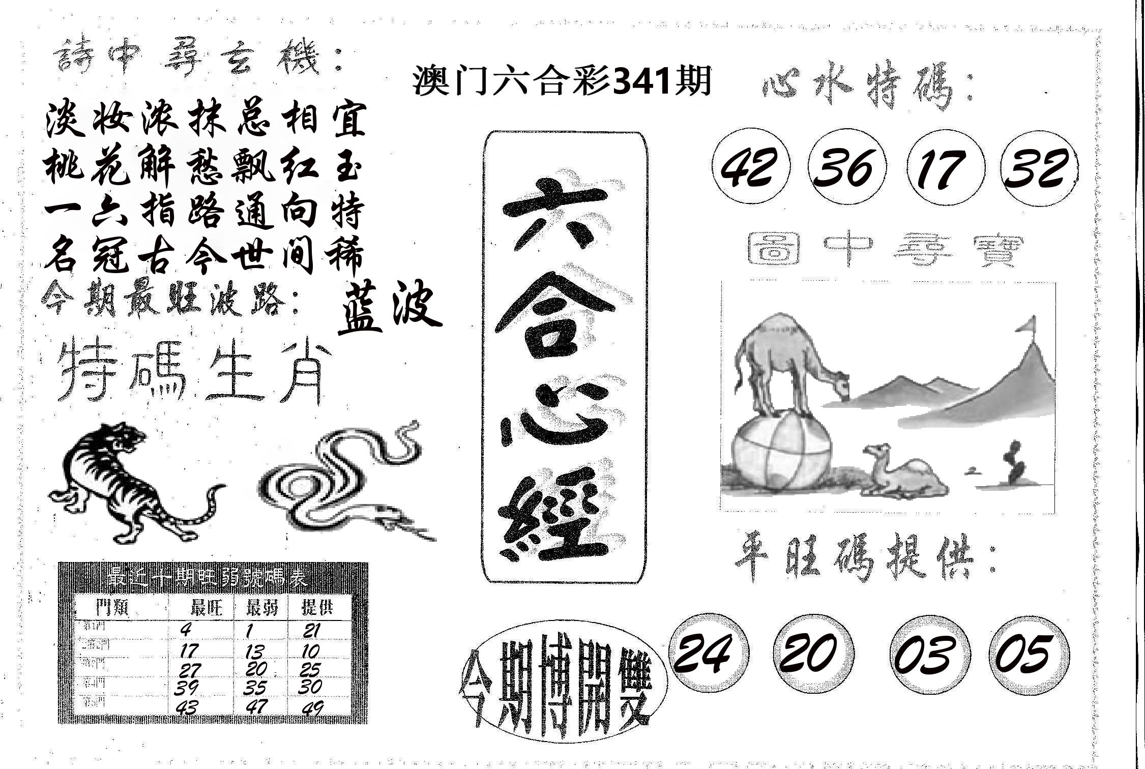 六合心经 第341期