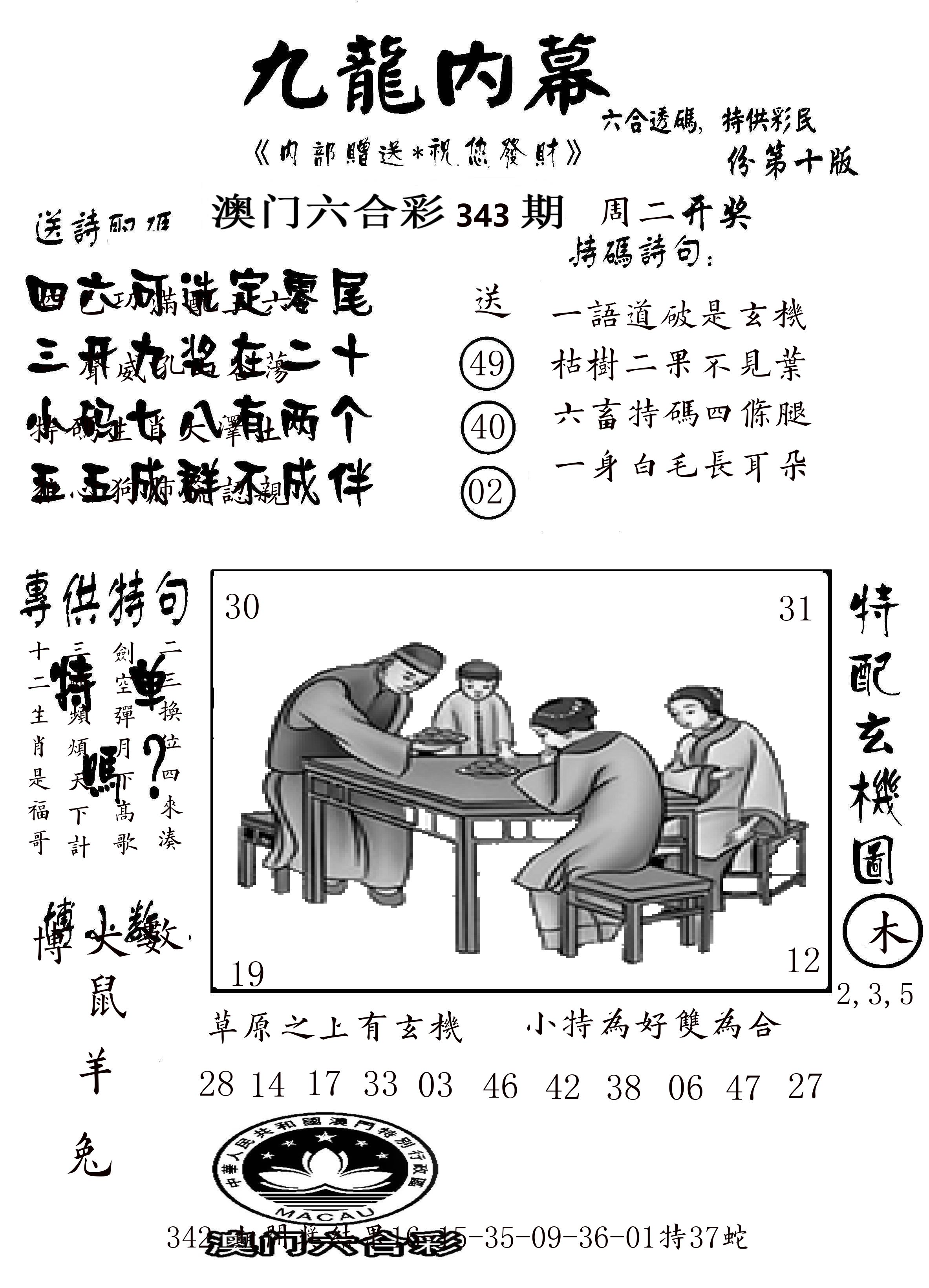 澳门传真2 第343期