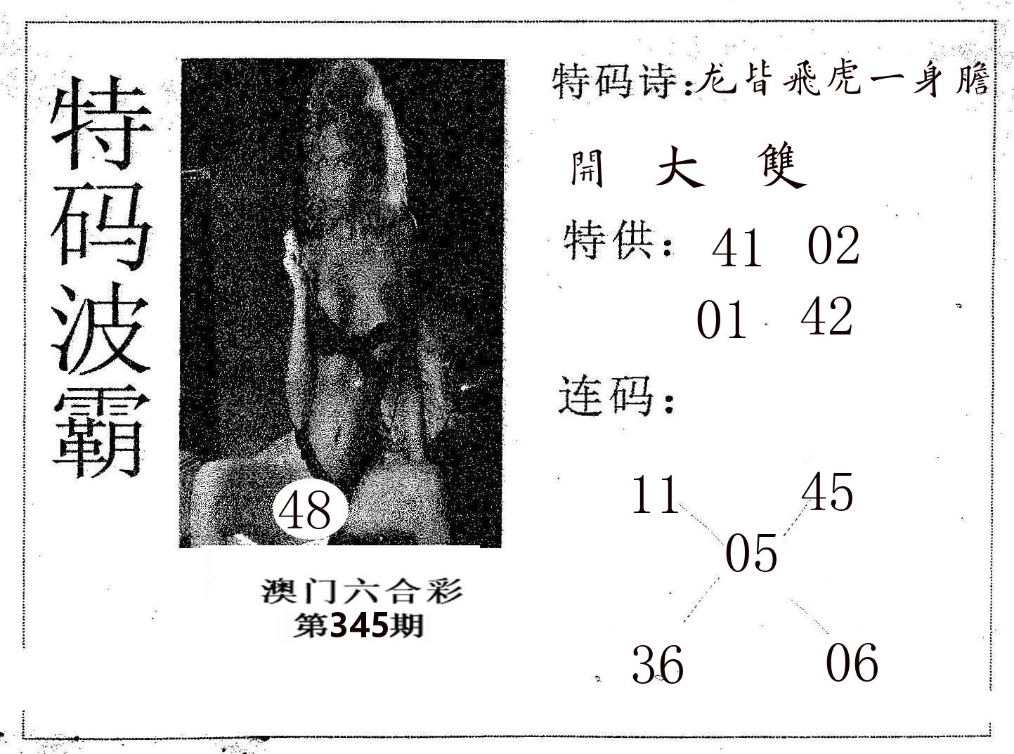 特码波霸 第345期