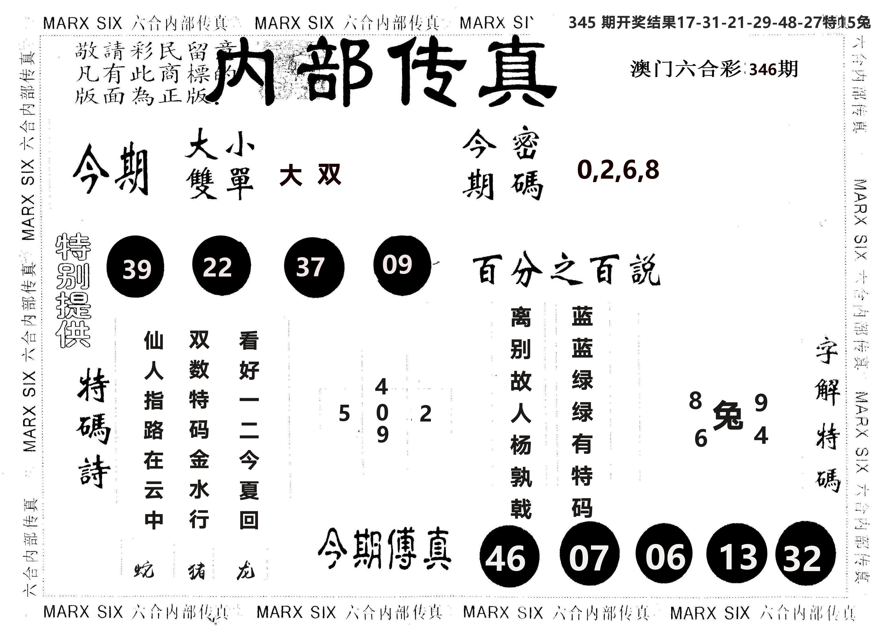 另版内部传真 第346期