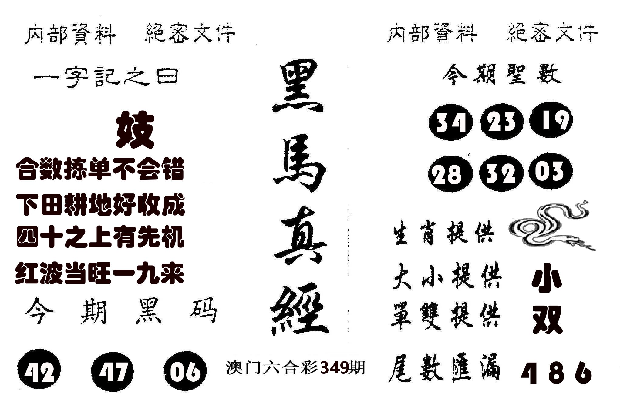黑马真经 第349期