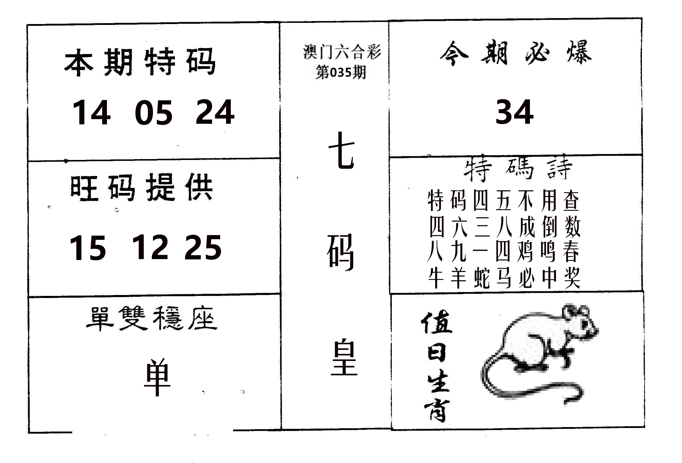 七码皇 第35期