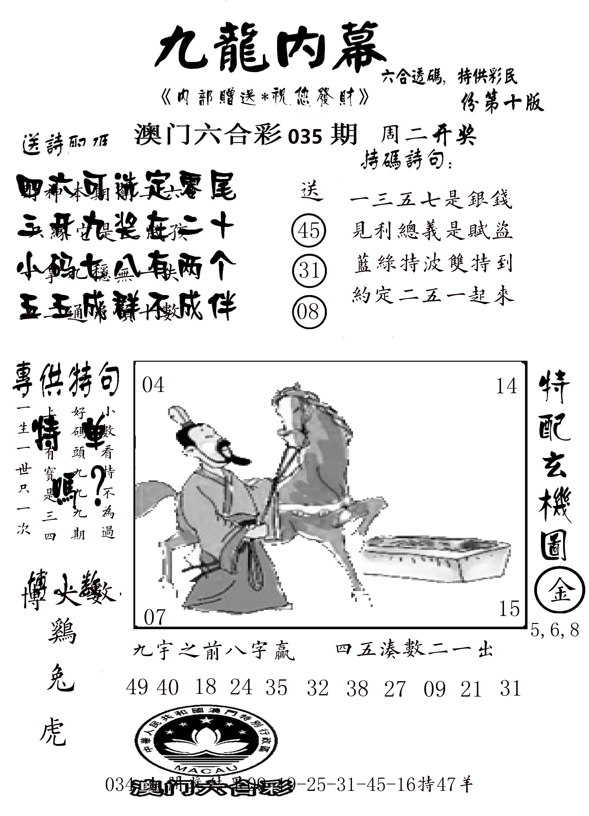 澳门传真2 第35期