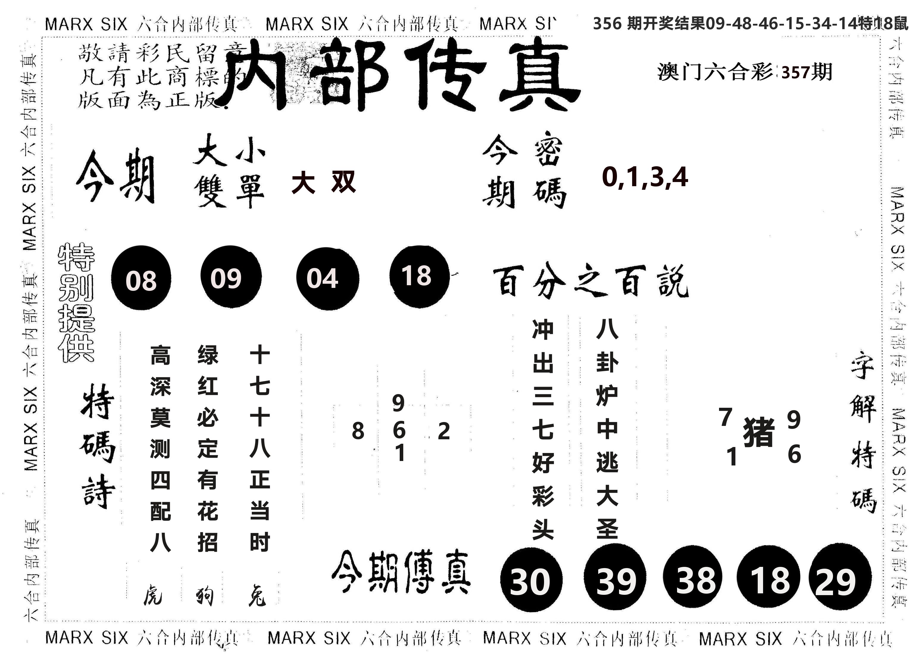 另版内部传真 第357期