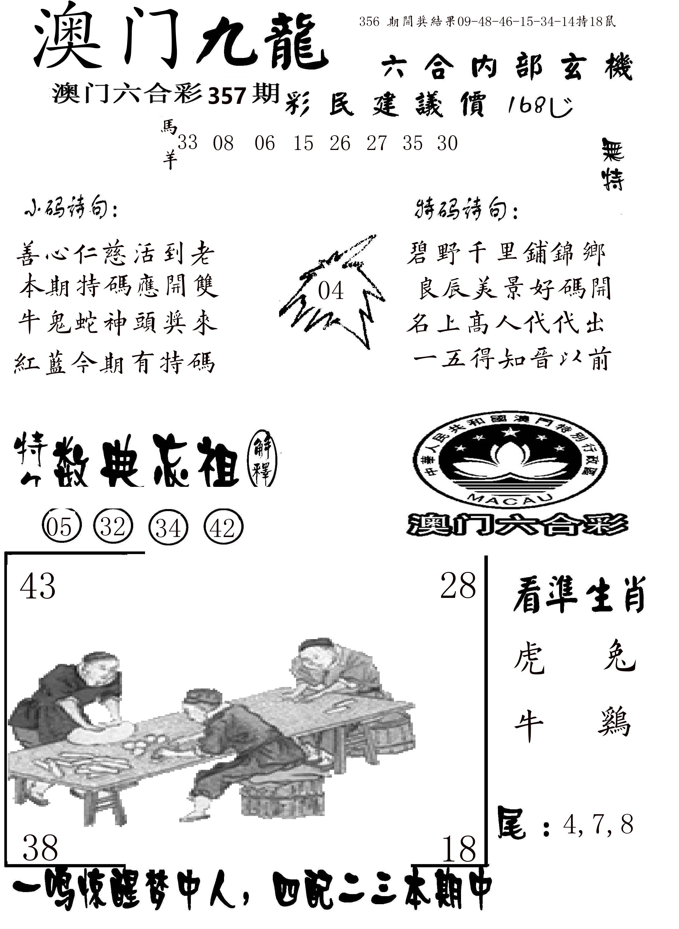 澳门传真1 第357期